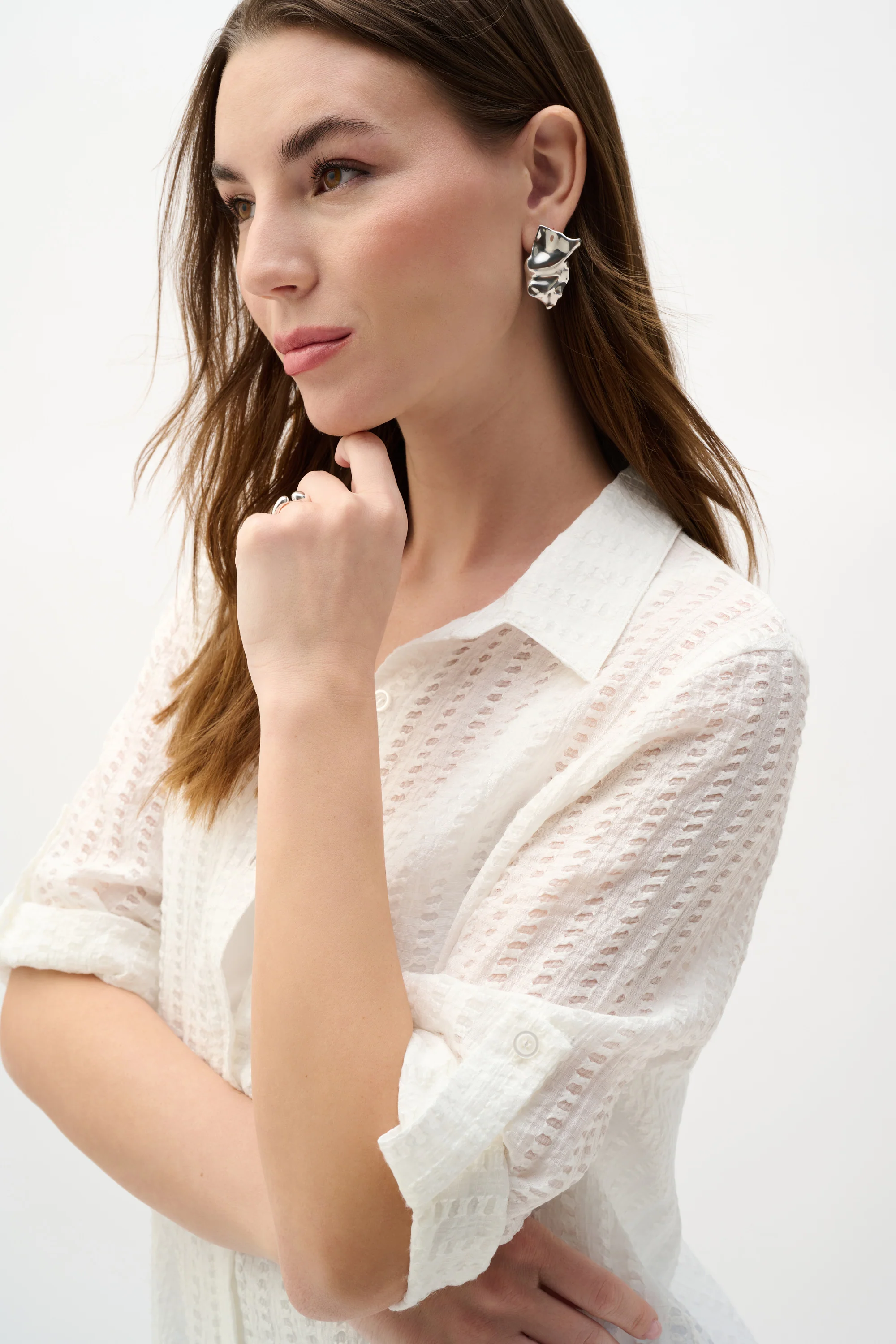 Joseph Ribkoff Cocoon Blouse With Drawstring Hem Style 262062 - Image 3