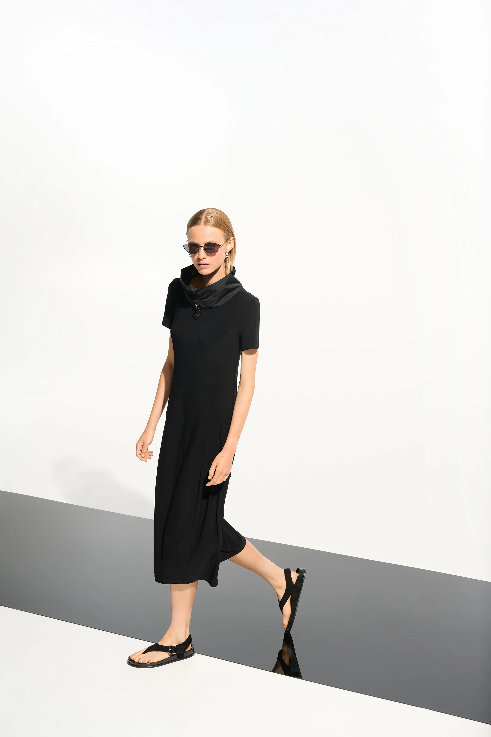 Joseph Ribkoff Cocoon Dress With Funnel Collar Style 261633 - Image 6