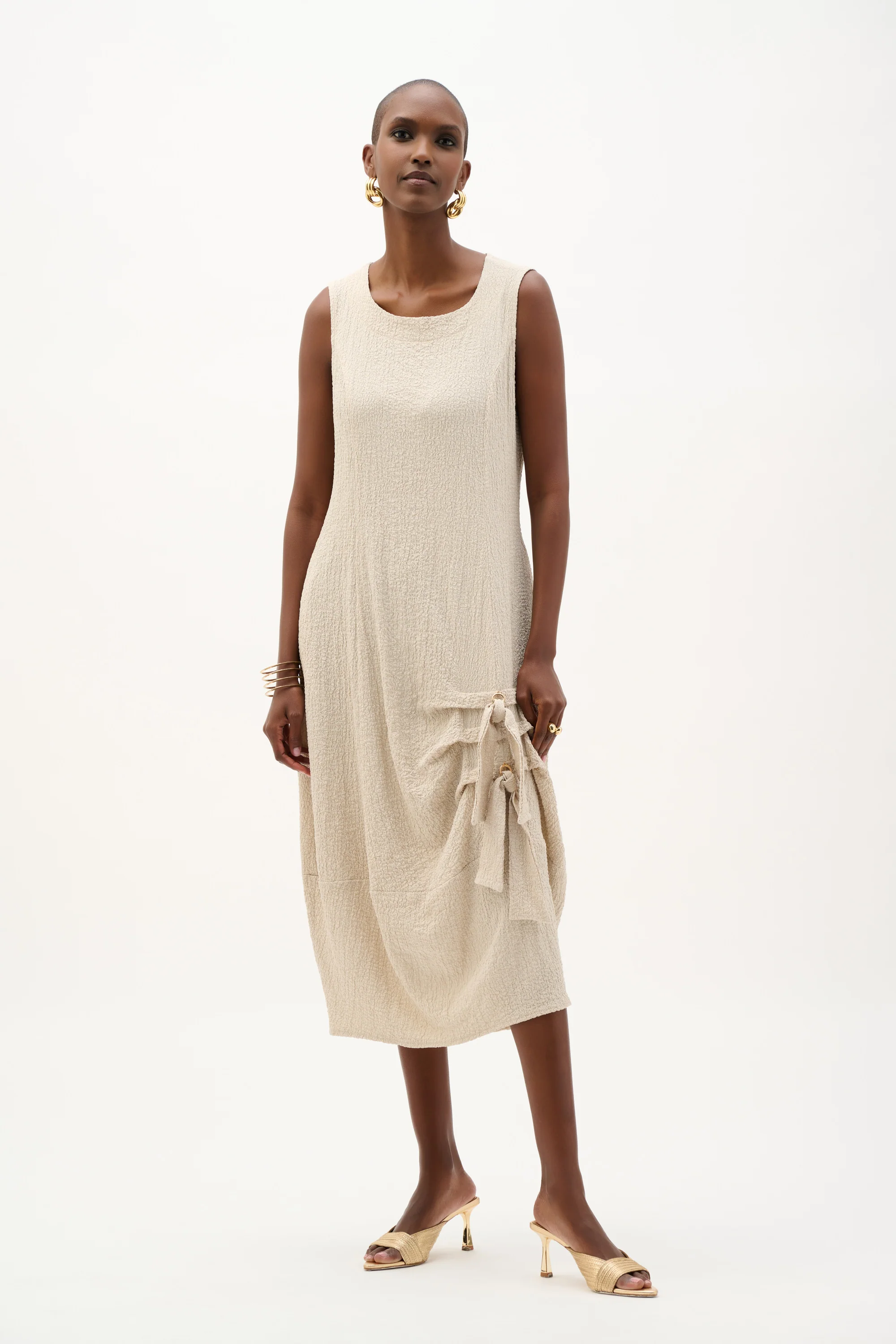 Joseph Ribkoff Cocoon Dress With Ring And Tie Detail Style 262172 - Image 2