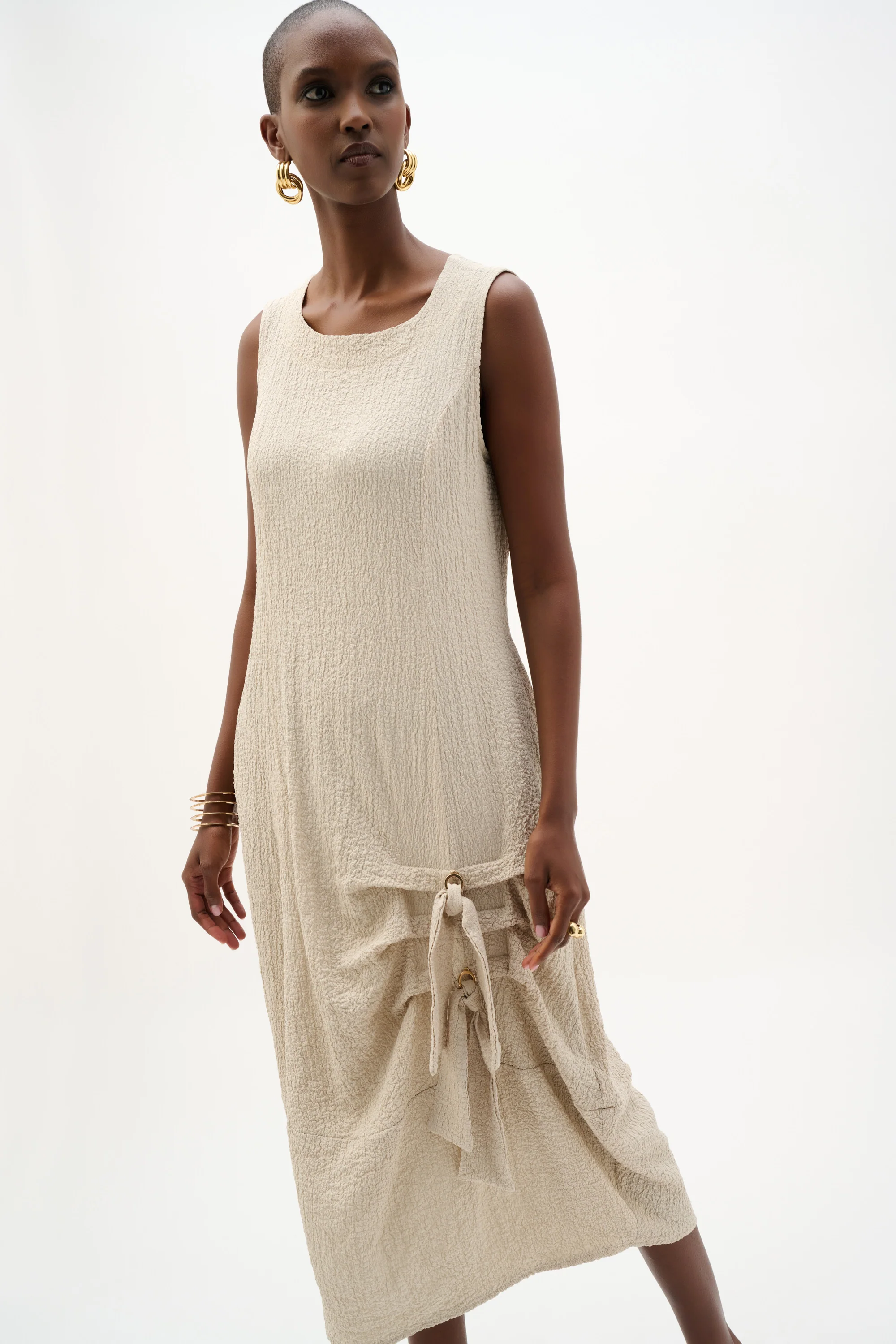 Joseph Ribkoff Cocoon Dress With Ring And Tie Detail Style 262172 - Image 3