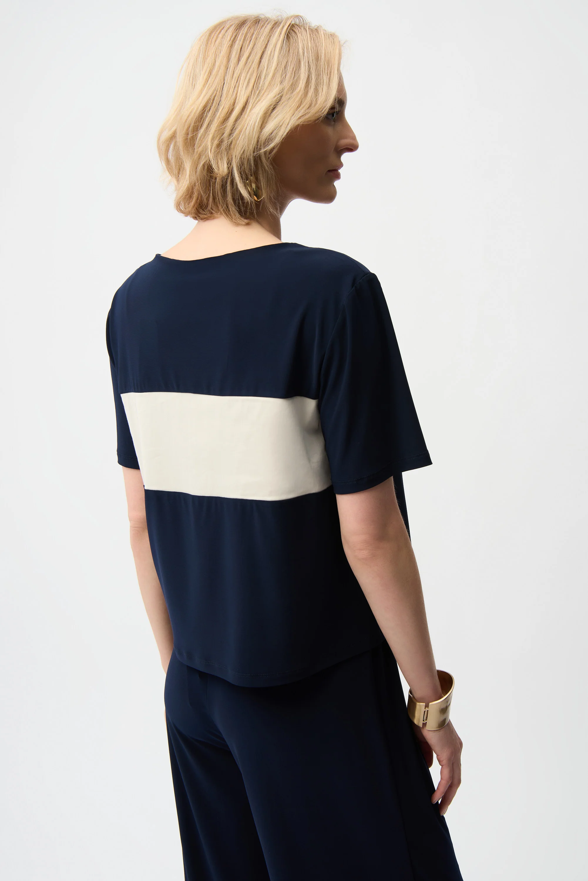 Joseph Ribkoff Color Block Boxy Top Style 261080 - Image 3