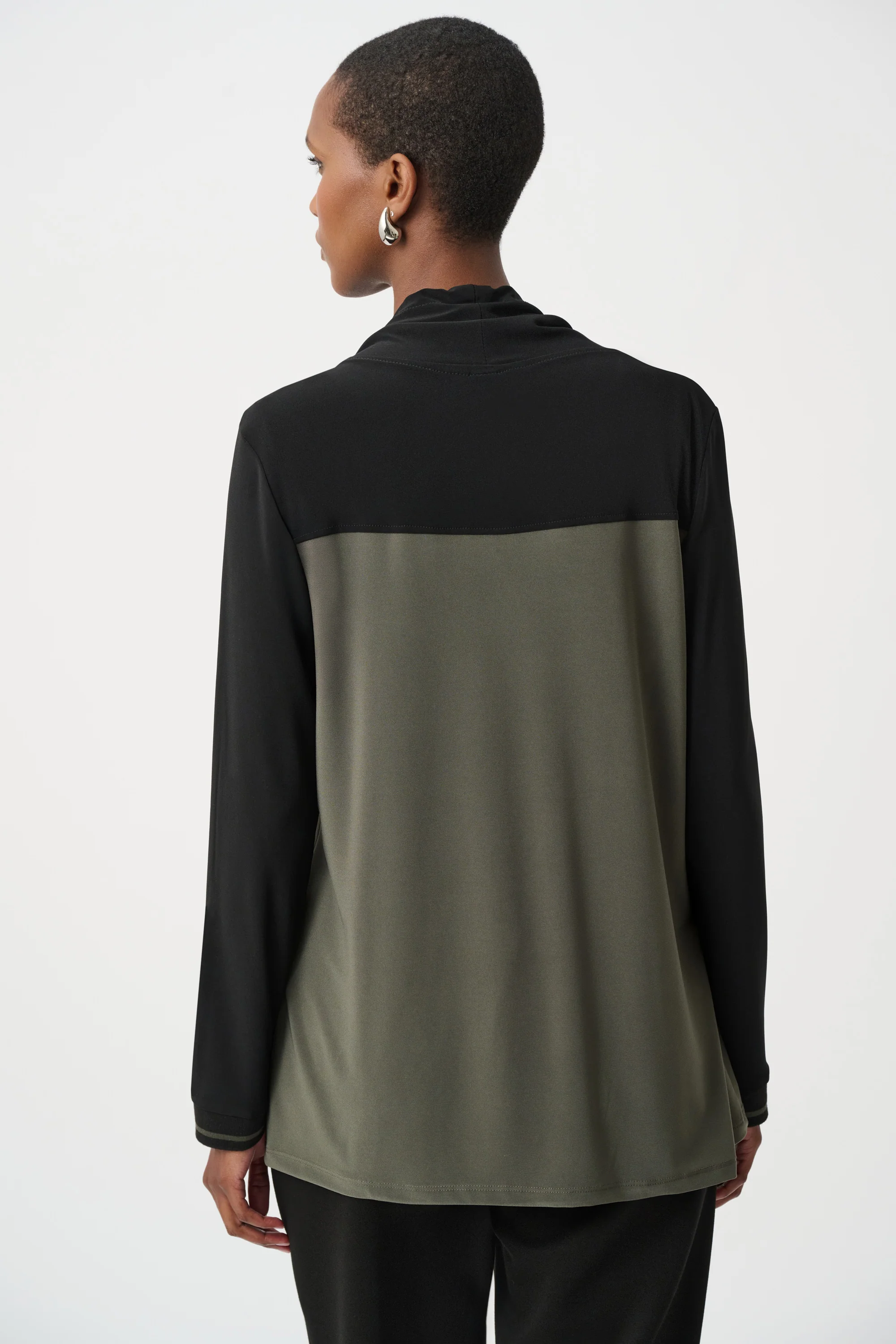 Joseph Ribkoff Color Block Funnel-Neck Tunic Style 263618 - Image 5