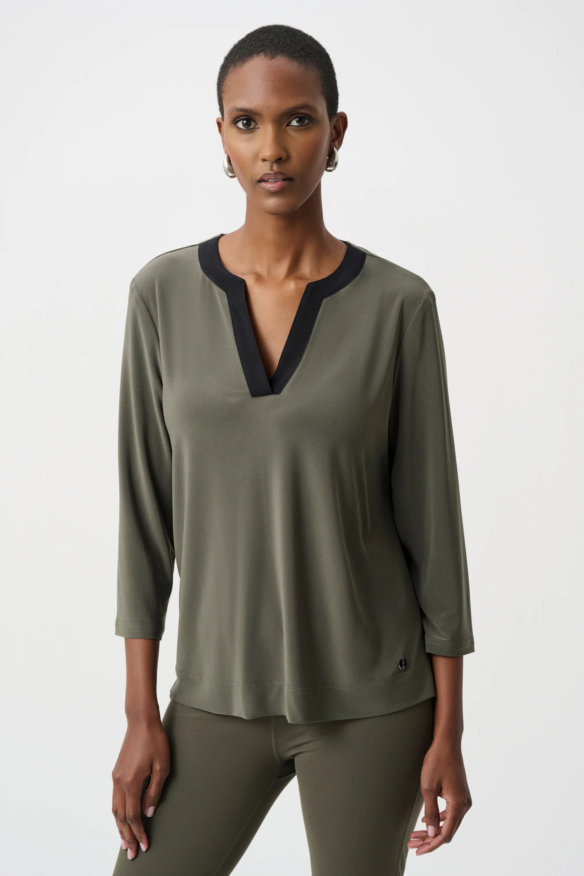 Joseph Ribkoff Color Block Straight Top Style 263629 - Image 4