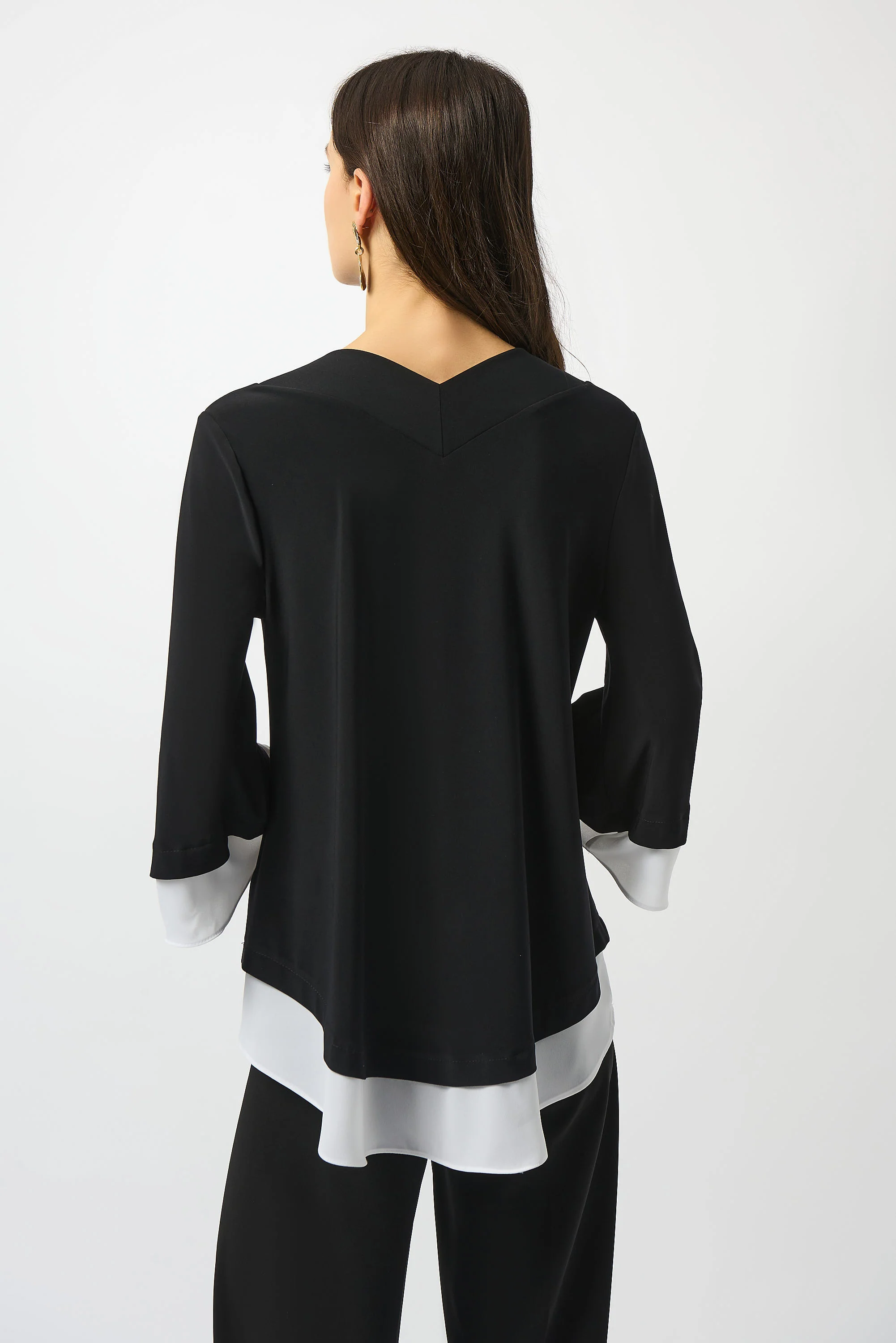 Joseph Ribkoff Colour Block Flared Top Style 253082 - Image 3
