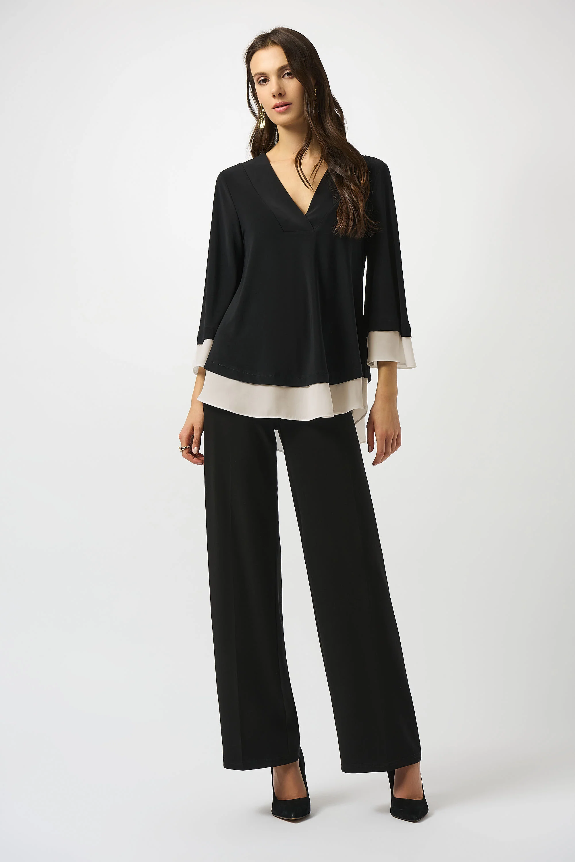 Joseph Ribkoff Colour Block Flared Top Style 253082 - Image 5