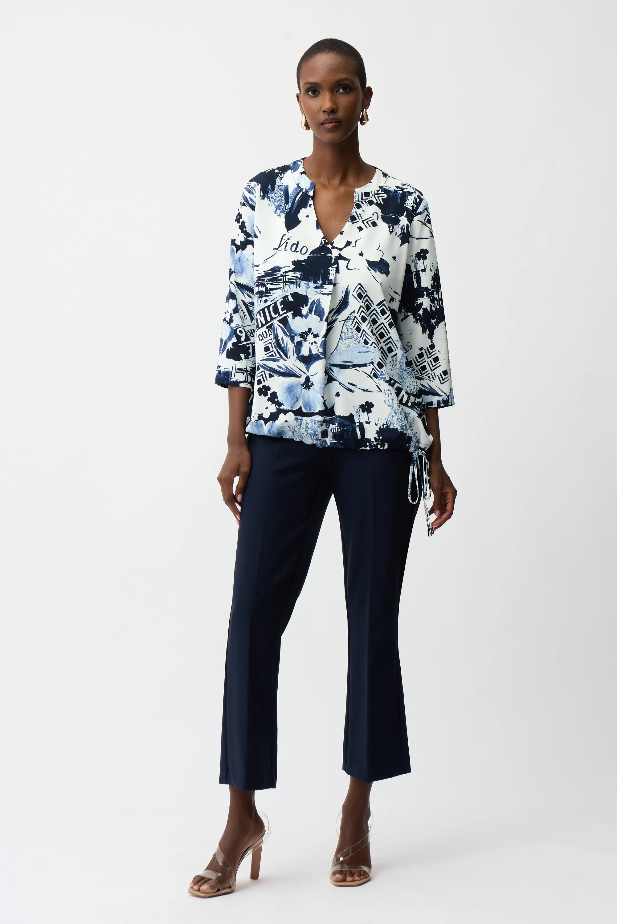 Joseph Ribkoff Conversational Print Cocoon Tunic Style 261030 - Image 2
