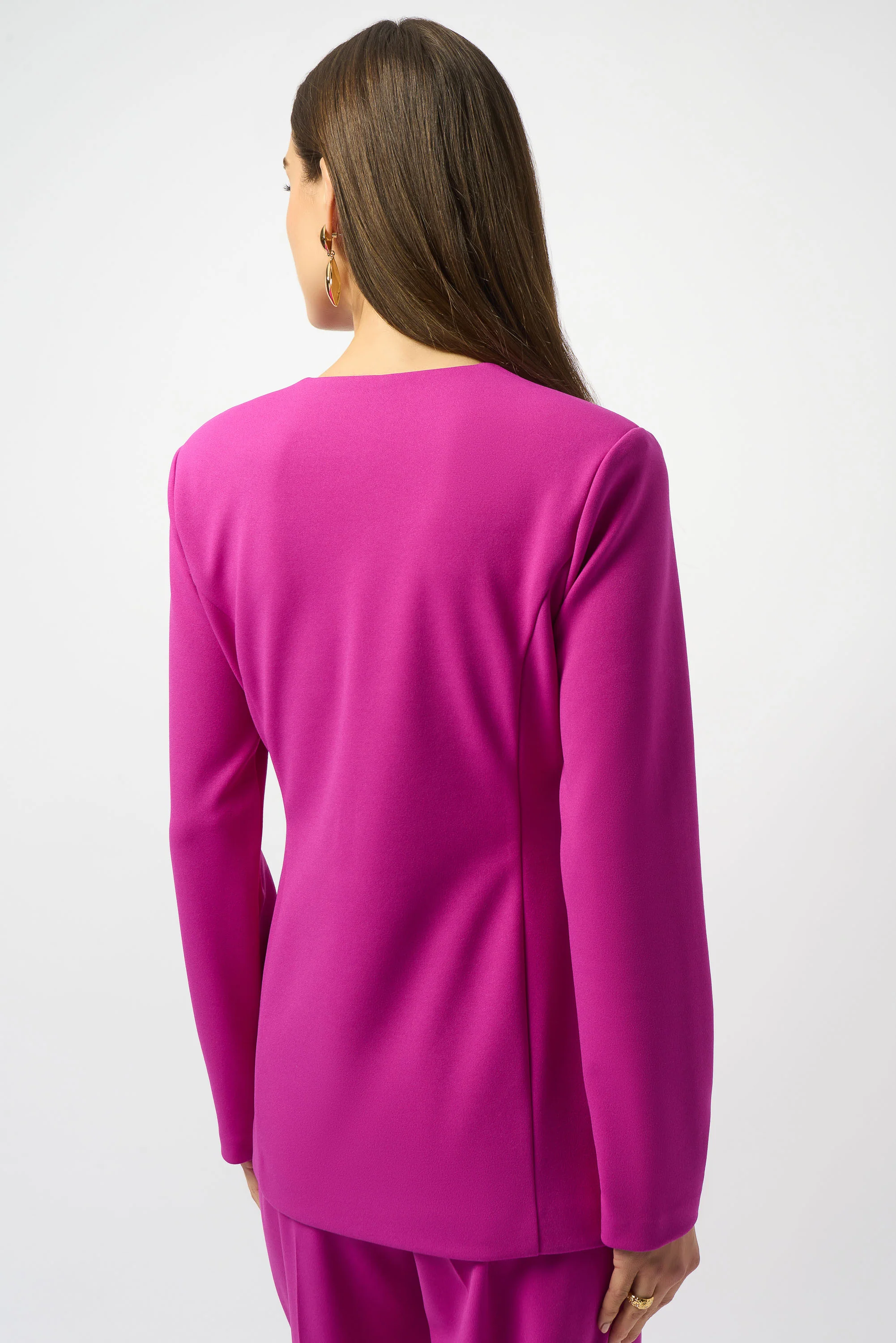 Joseph Ribkoff Cosmos Scuba Crepe Fitted Jacket Style 253208 - Image 4