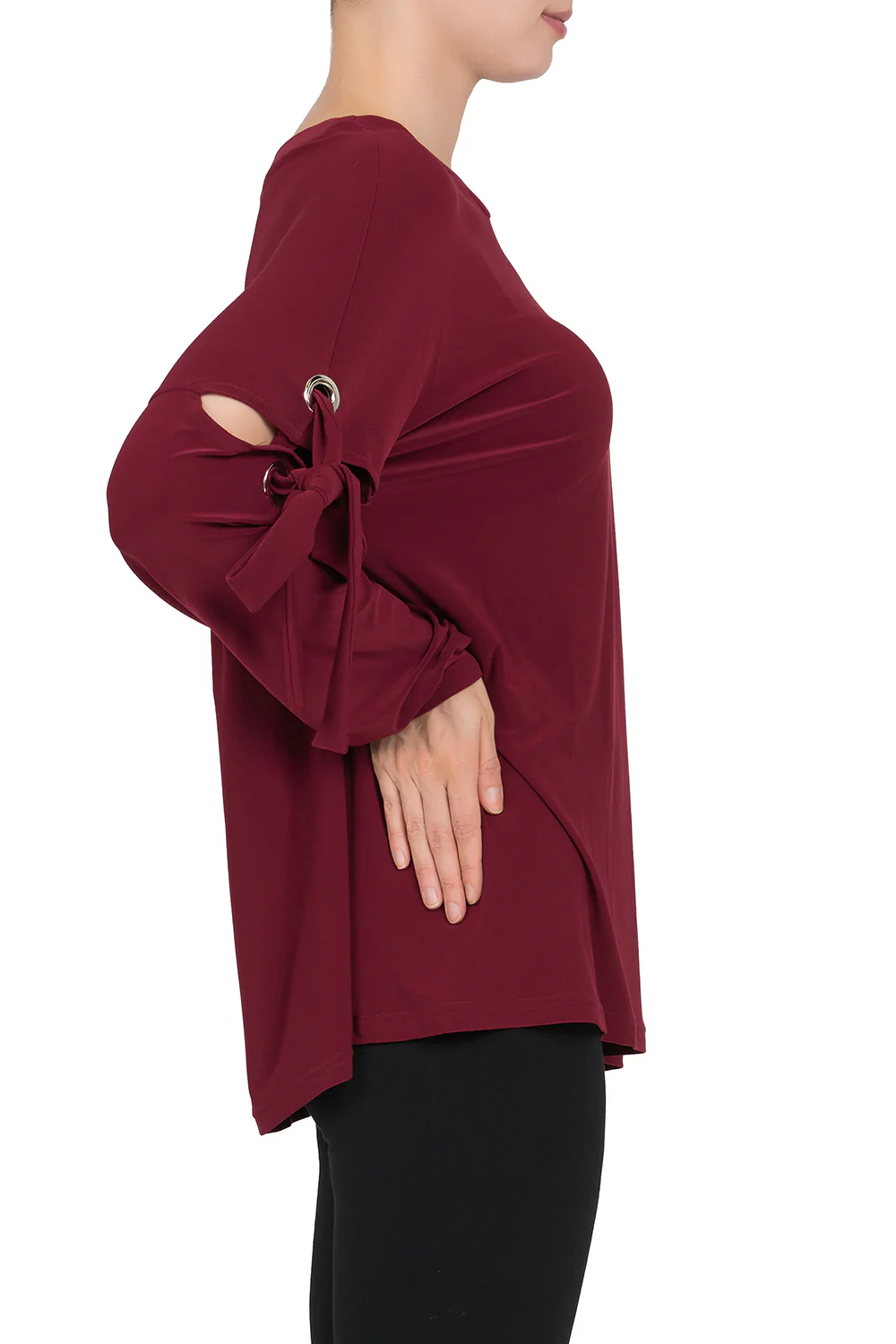 Joseph Ribkoff Cranberry Top Style 184131 - Image 3
