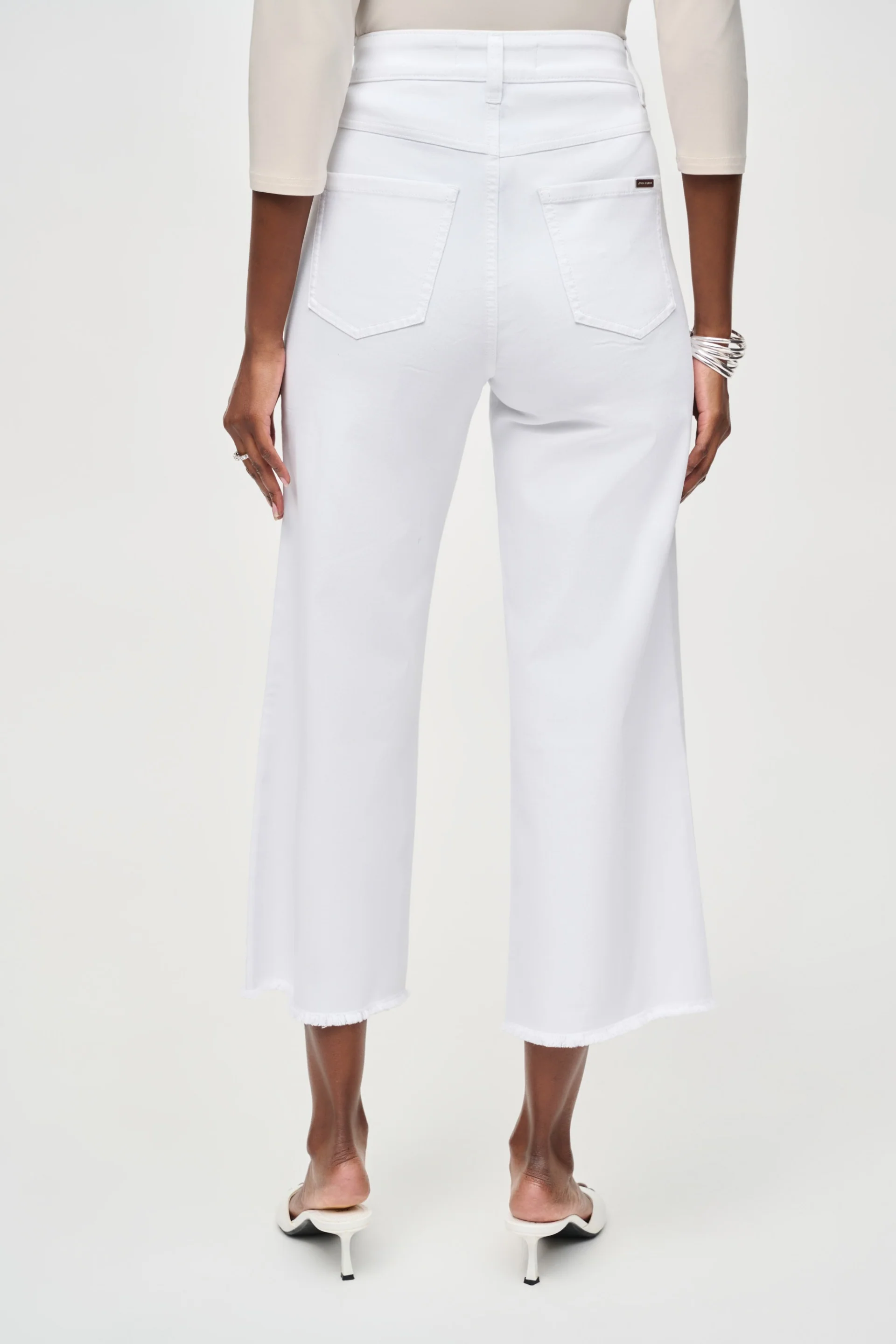 Joseph Ribkoff Culotte Jeans With Embellished Front Seam Style 251901S26 - Image 4