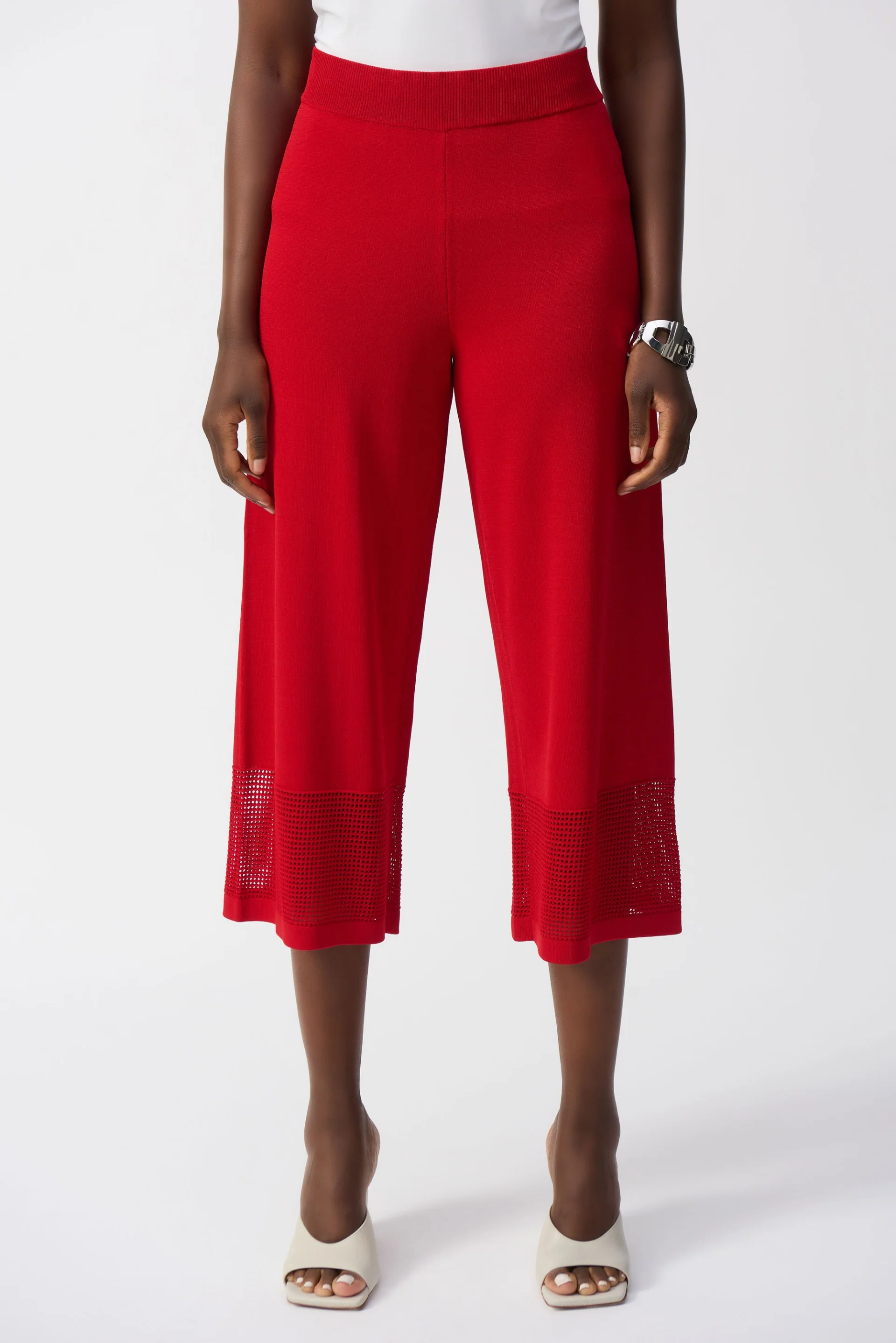 Joseph Ribkoff Culotte Pant with Pointelle Detail Style 251915