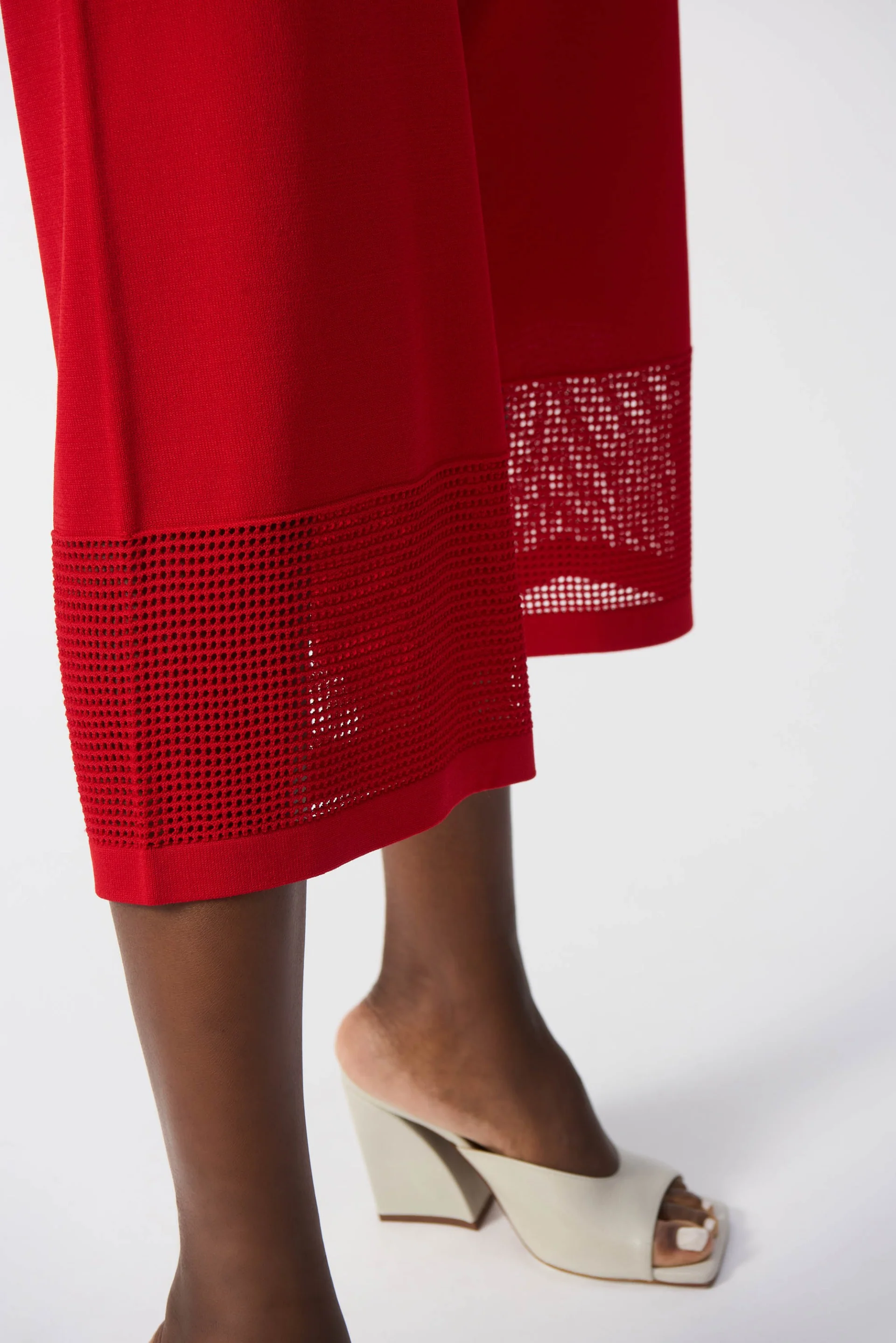 Joseph Ribkoff Culotte Pant with Pointelle Detail Style 251915 - Image 2