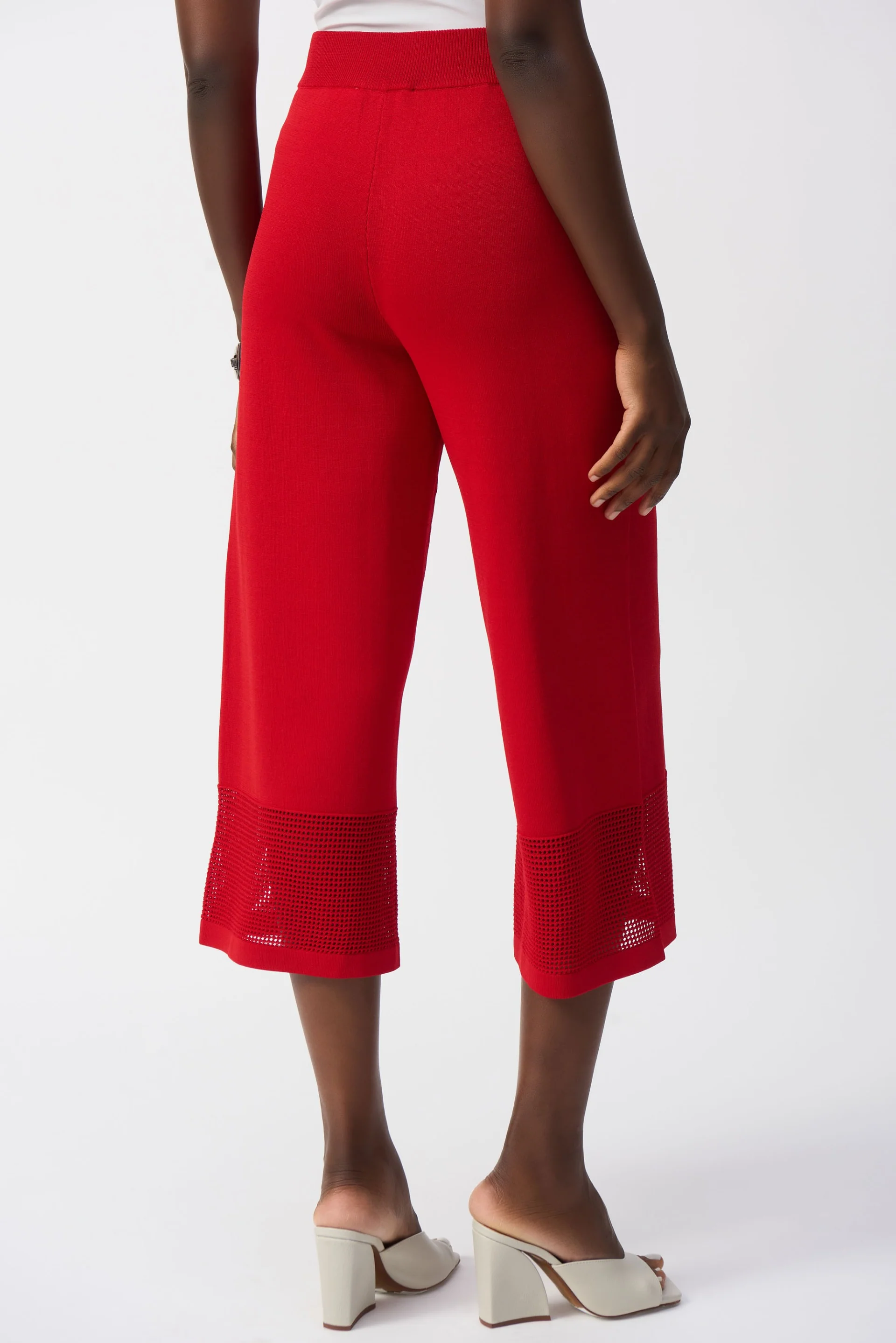 Joseph Ribkoff Culotte Pant with Pointelle Detail Style 251915 - Image 4