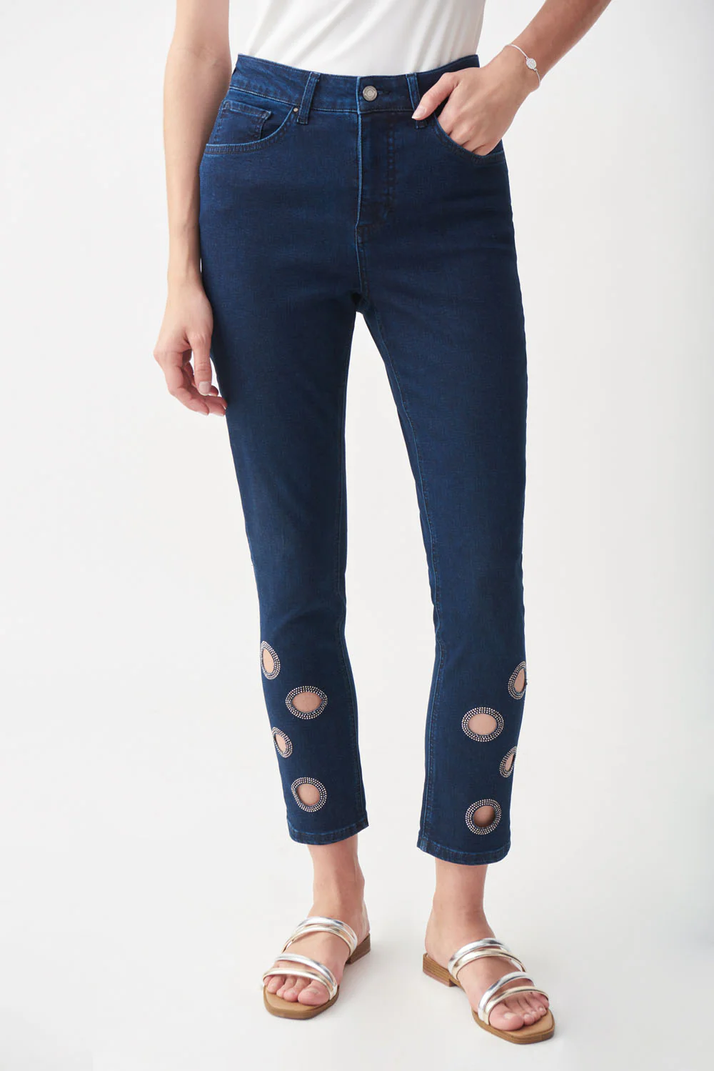 Joseph Ribkoff Dark Denim Blue Jean Style 221942 - Image 2