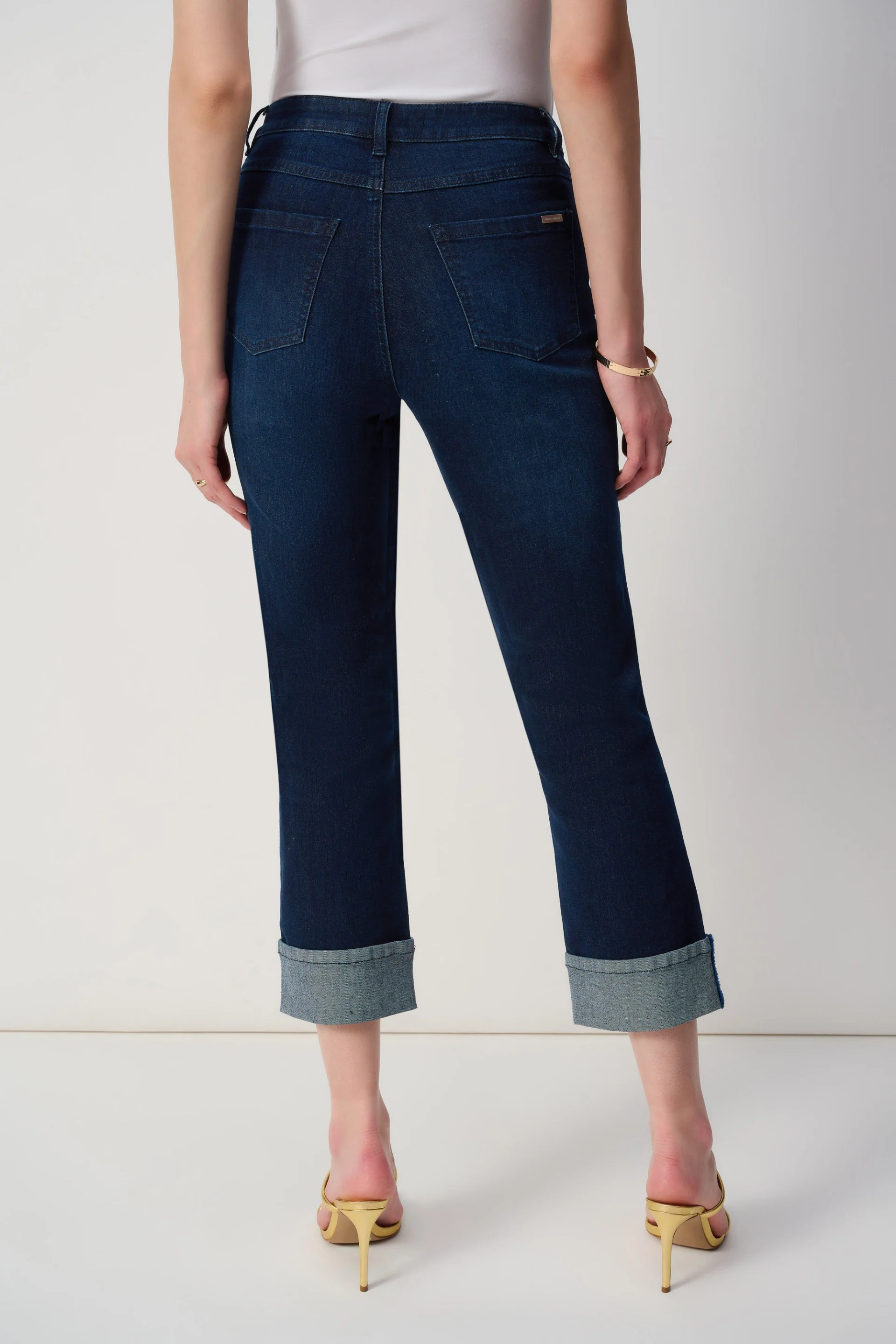 Joseph Ribkoff Dark Denim Blue Slim Fit Cropped Jeans Style 251961 - Image 4