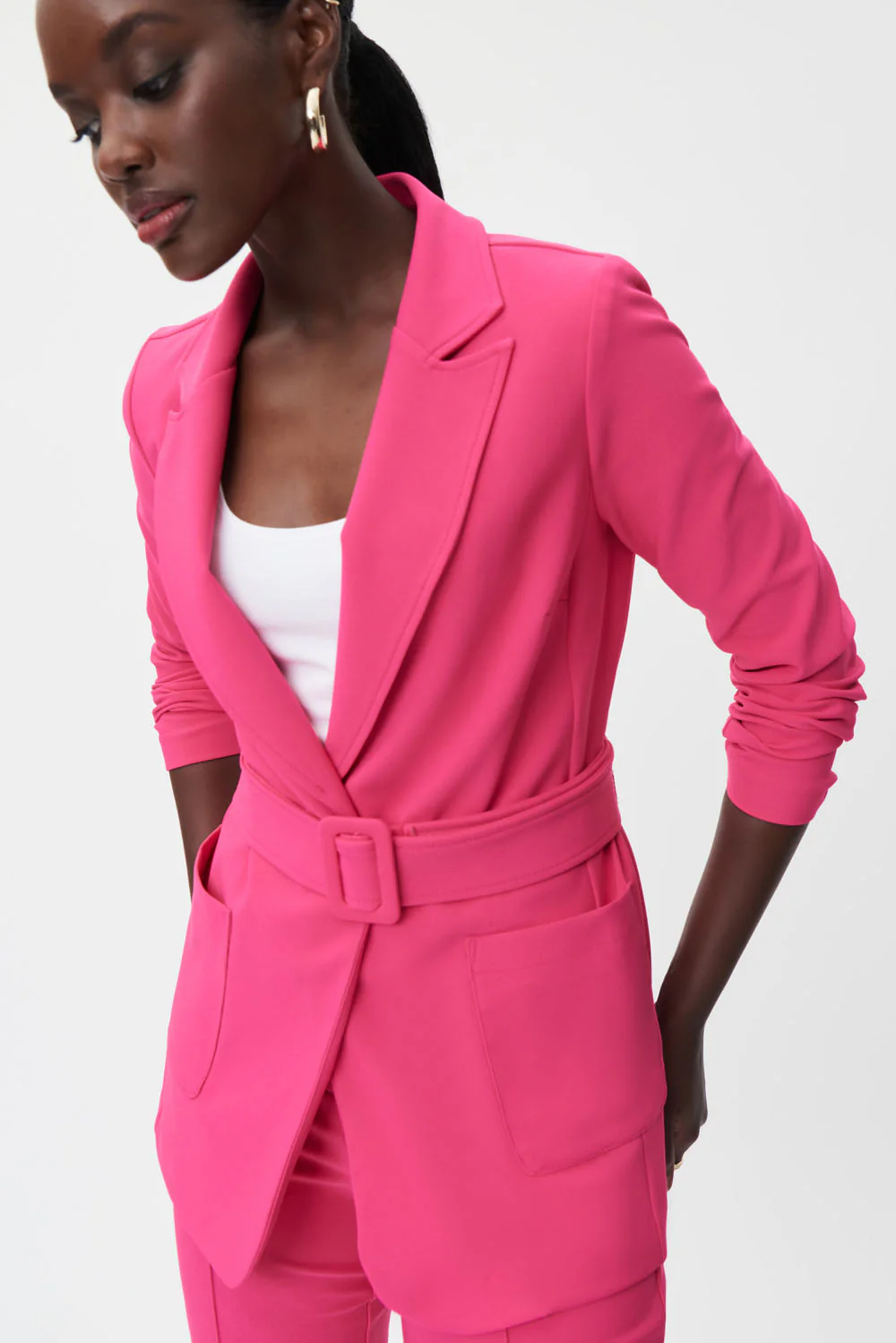 Joseph Ribkoff Dazzle Pink Blazer Style 232172 - Image 2