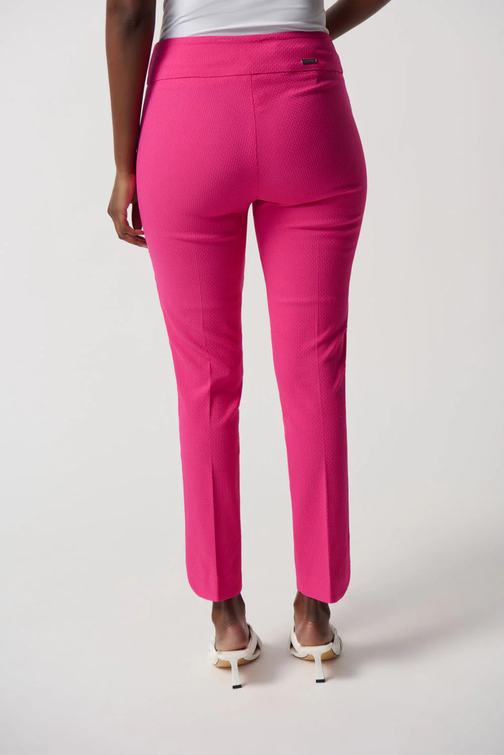 Joseph Ribkoff Dazzle Pink Jacquard Pants Style 231220 - Image 2