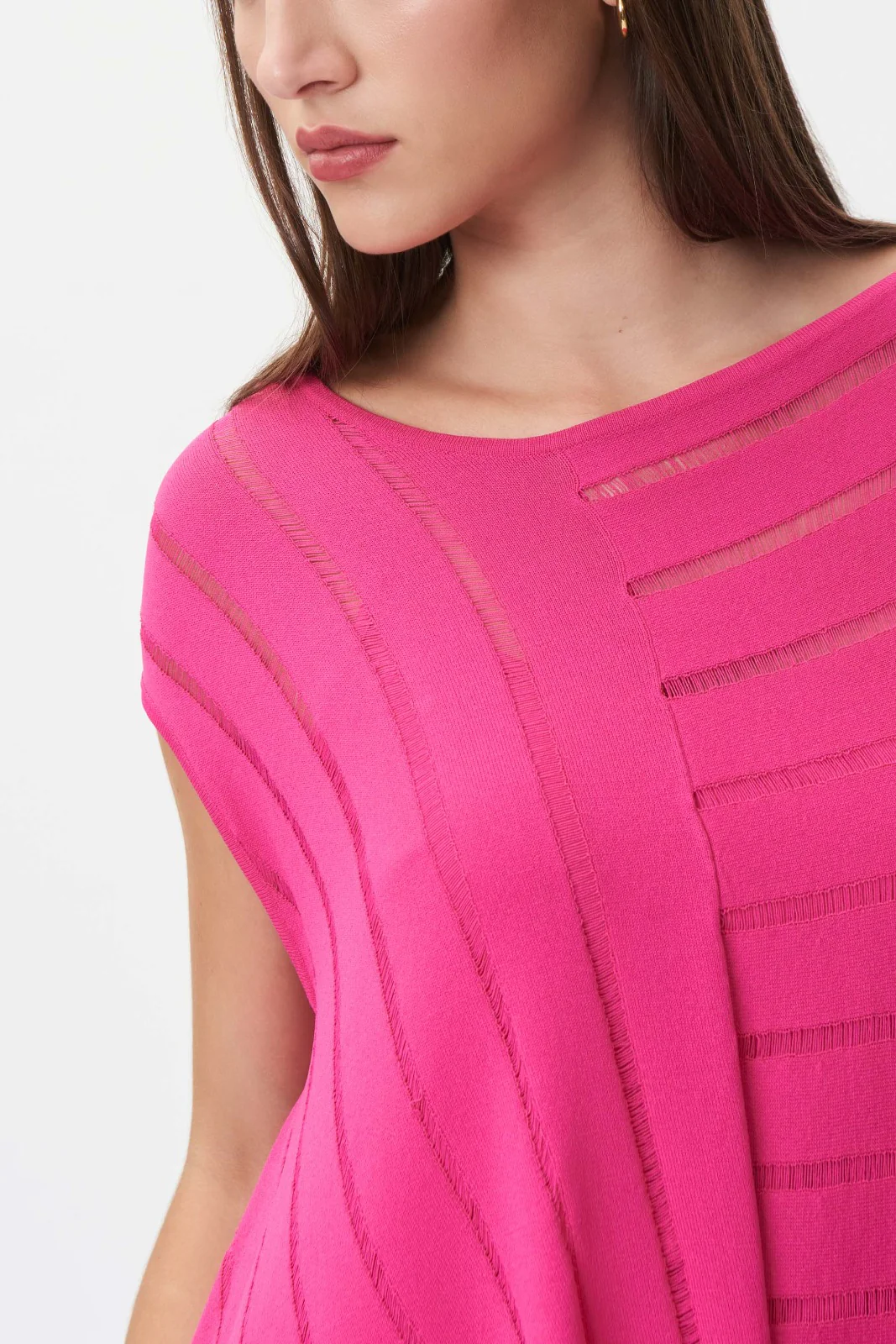 Joseph Ribkoff Dazzle Pink Knit 2 Piece Tunic Style 232925 - Image 2
