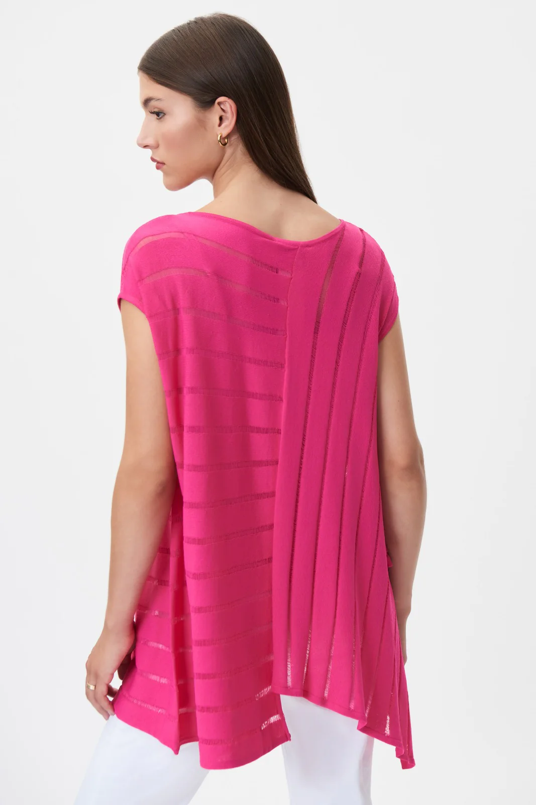 Joseph Ribkoff Dazzle Pink Knit 2 Piece Tunic Style 232925 - Image 3