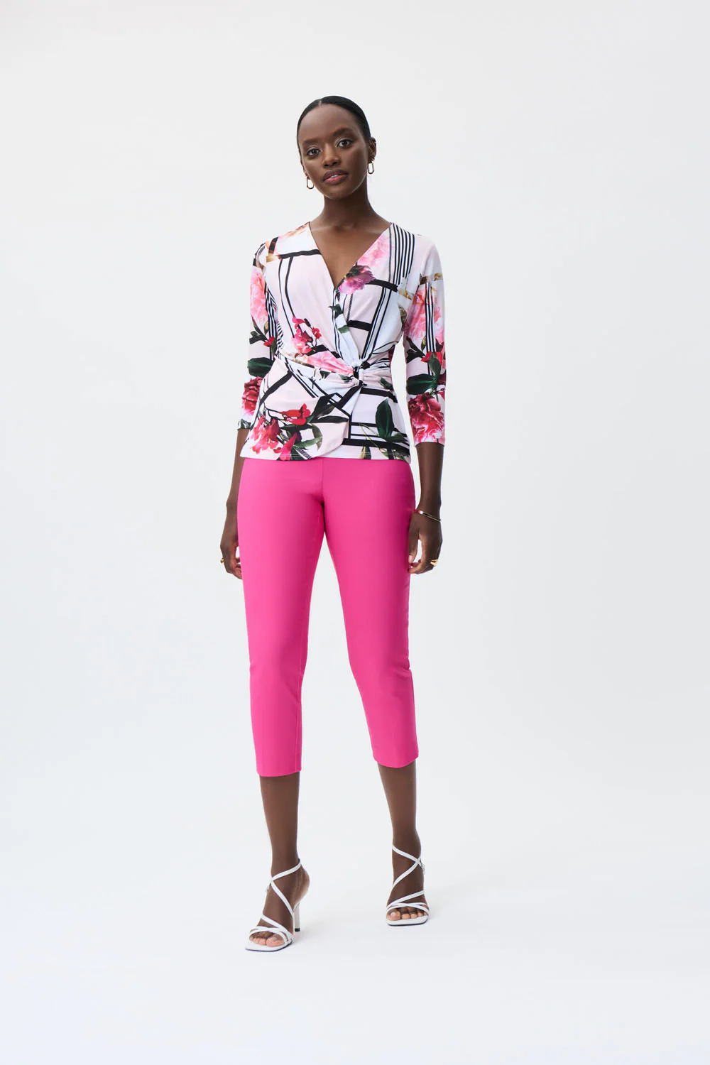 Joseph Ribkoff Dazzle Pink Pants Style 201536 - Image 4