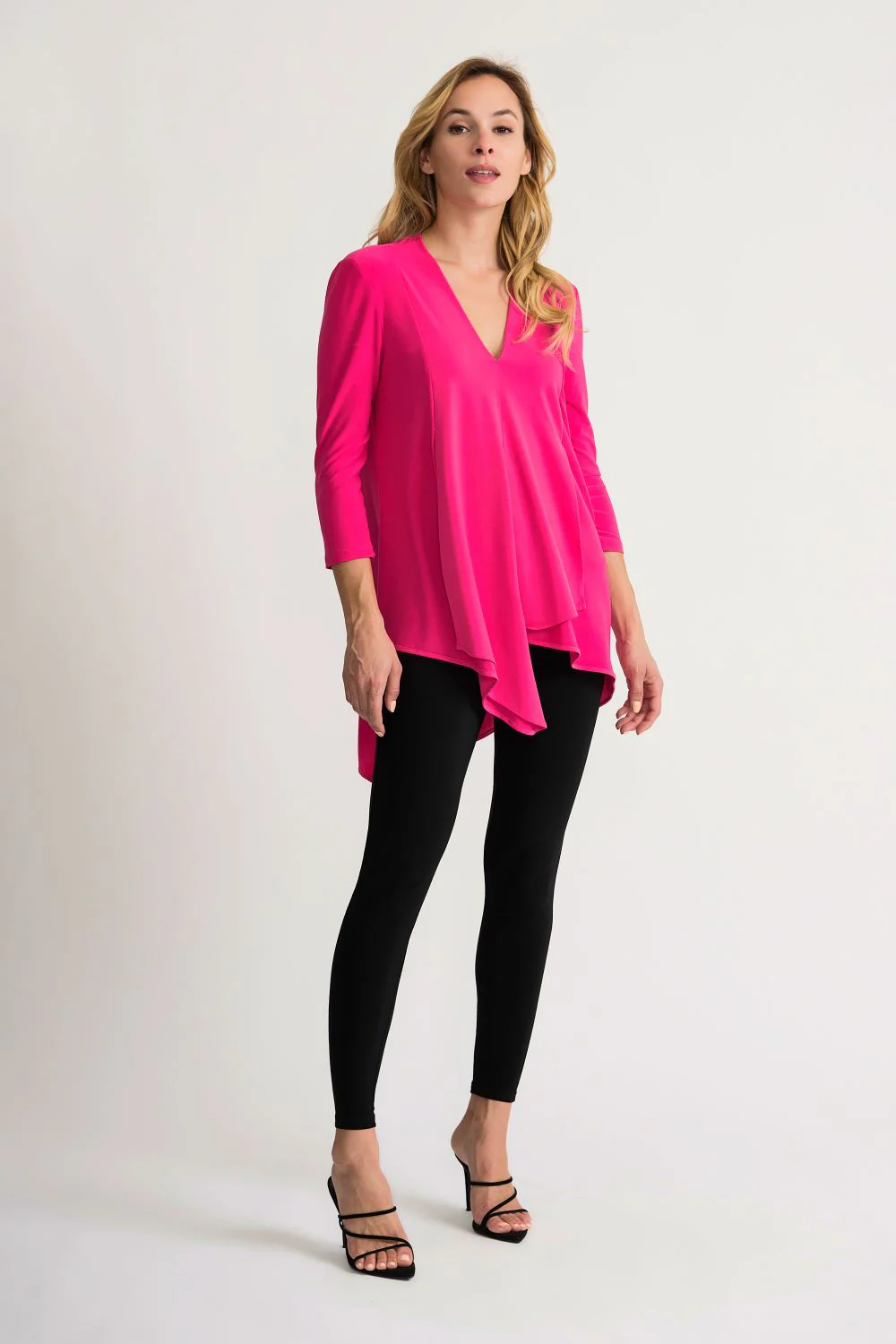 Joseph Ribkoff Dazzle Pink Top Style 161066 - Image 3