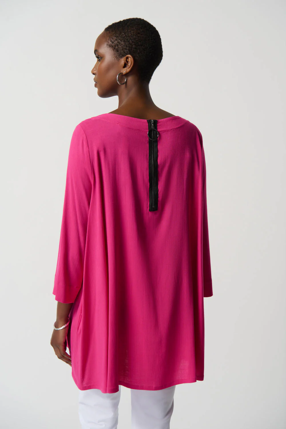 Joseph Ribkoff Dazzle Pink Tunic Style 231207 - Image 3
