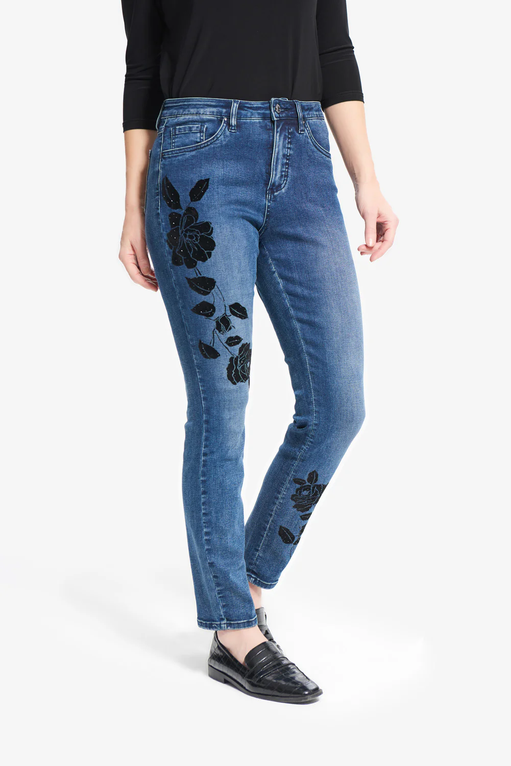 Joseph Ribkoff Denim Medium Blue Jean Style 214921 - Image 2