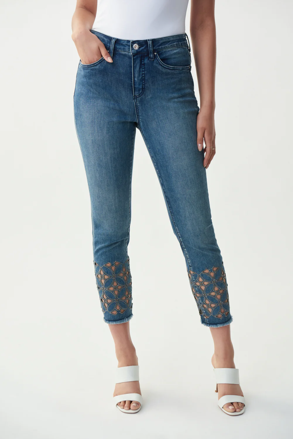 Joseph Ribkoff Denim Medium Blue Jean Style 221927 - Image 2