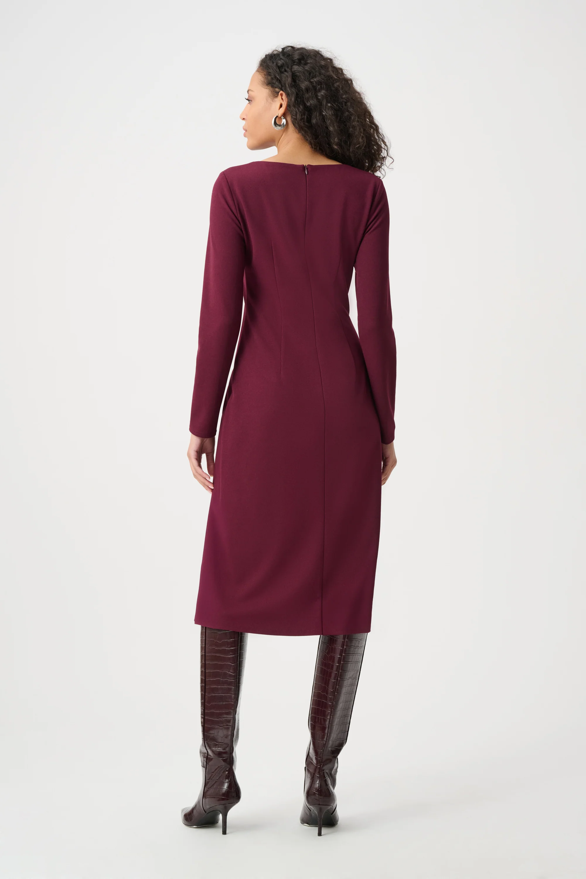 Joseph Ribkoff Draped Front Sheath Dress Style 263178 - Image 5