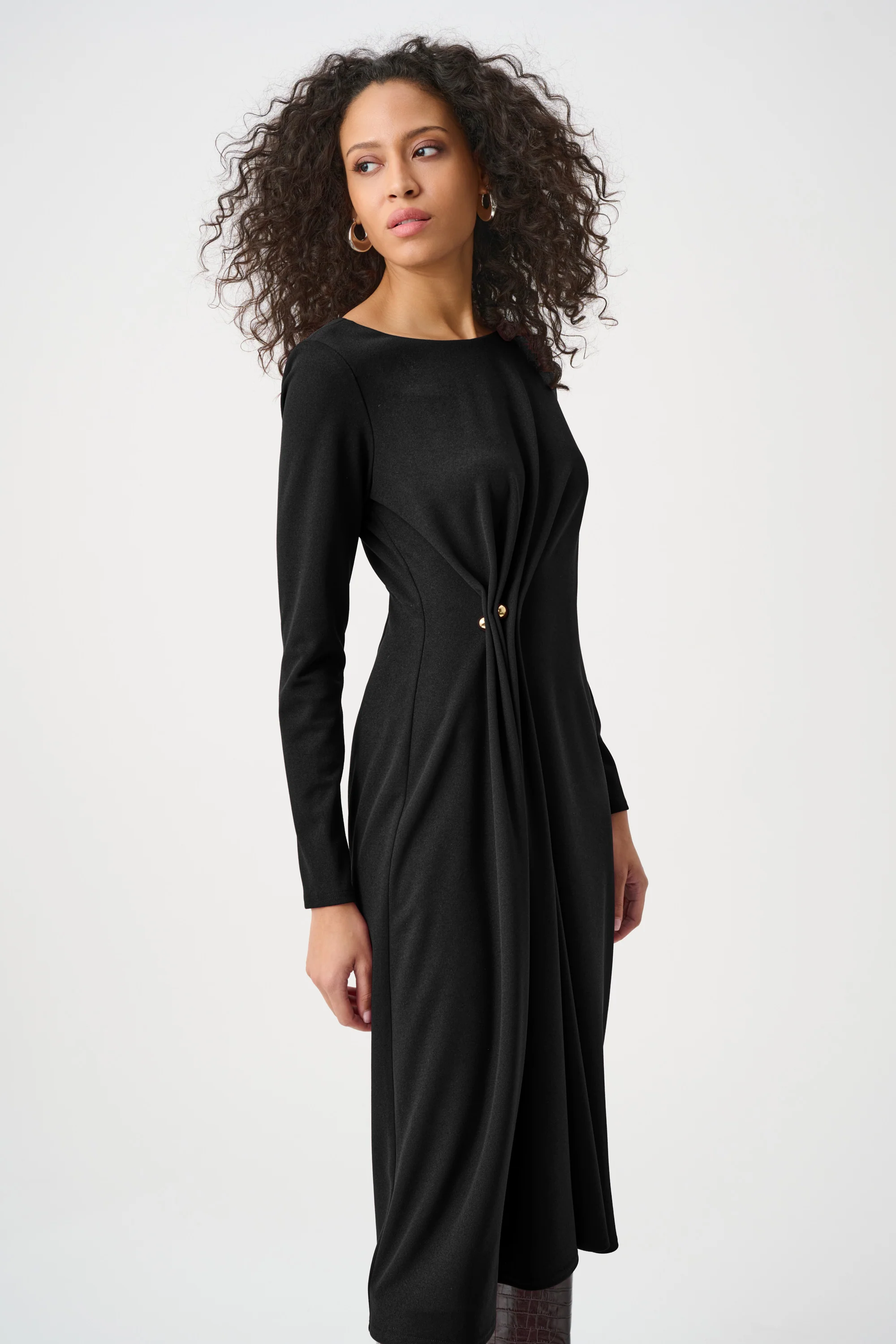 Joseph Ribkoff Draped Front Sheath Dress Style 263178 - Image 9