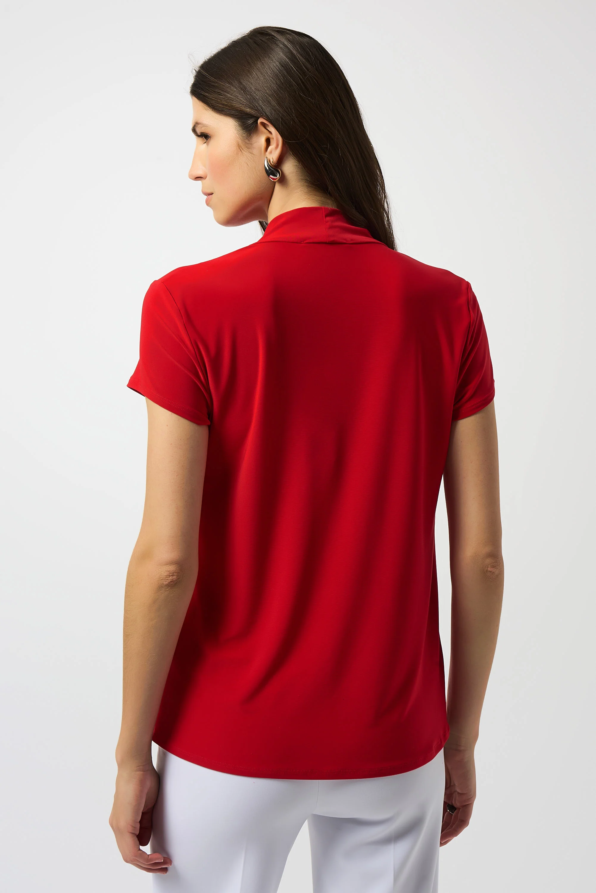 Joseph Ribkoff Draped Neckline Straight Top Style 251230 - Image 10