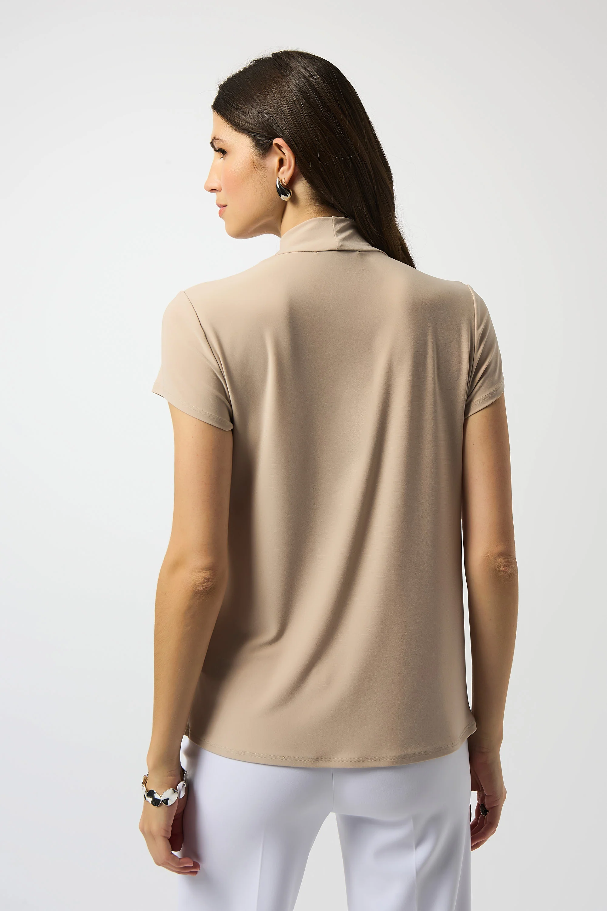 Joseph Ribkoff Draped Neckline Straight Top Style 251230 - Image 7