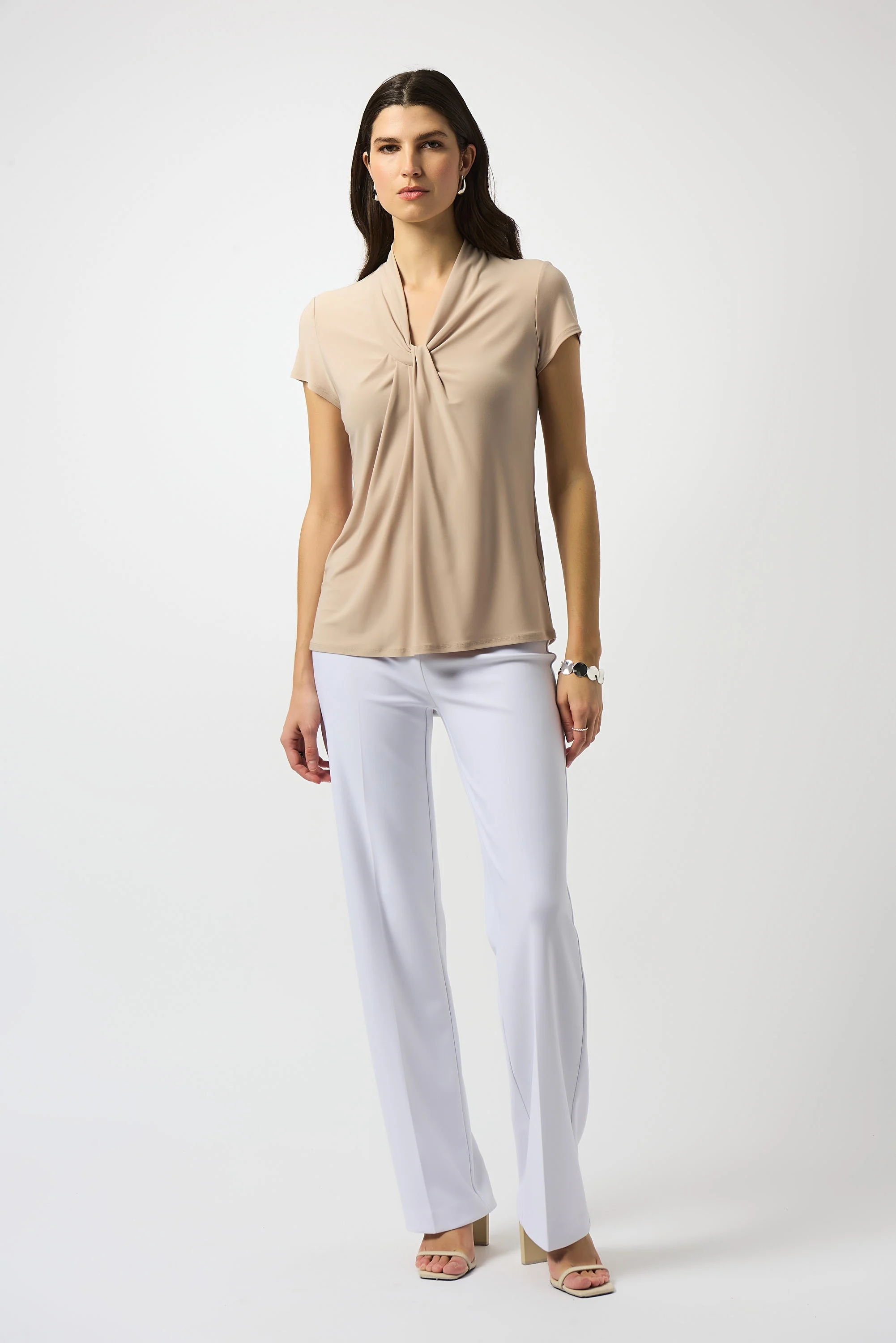 Joseph Ribkoff Draped Neckline Straight Top Style 251230 - Image 8