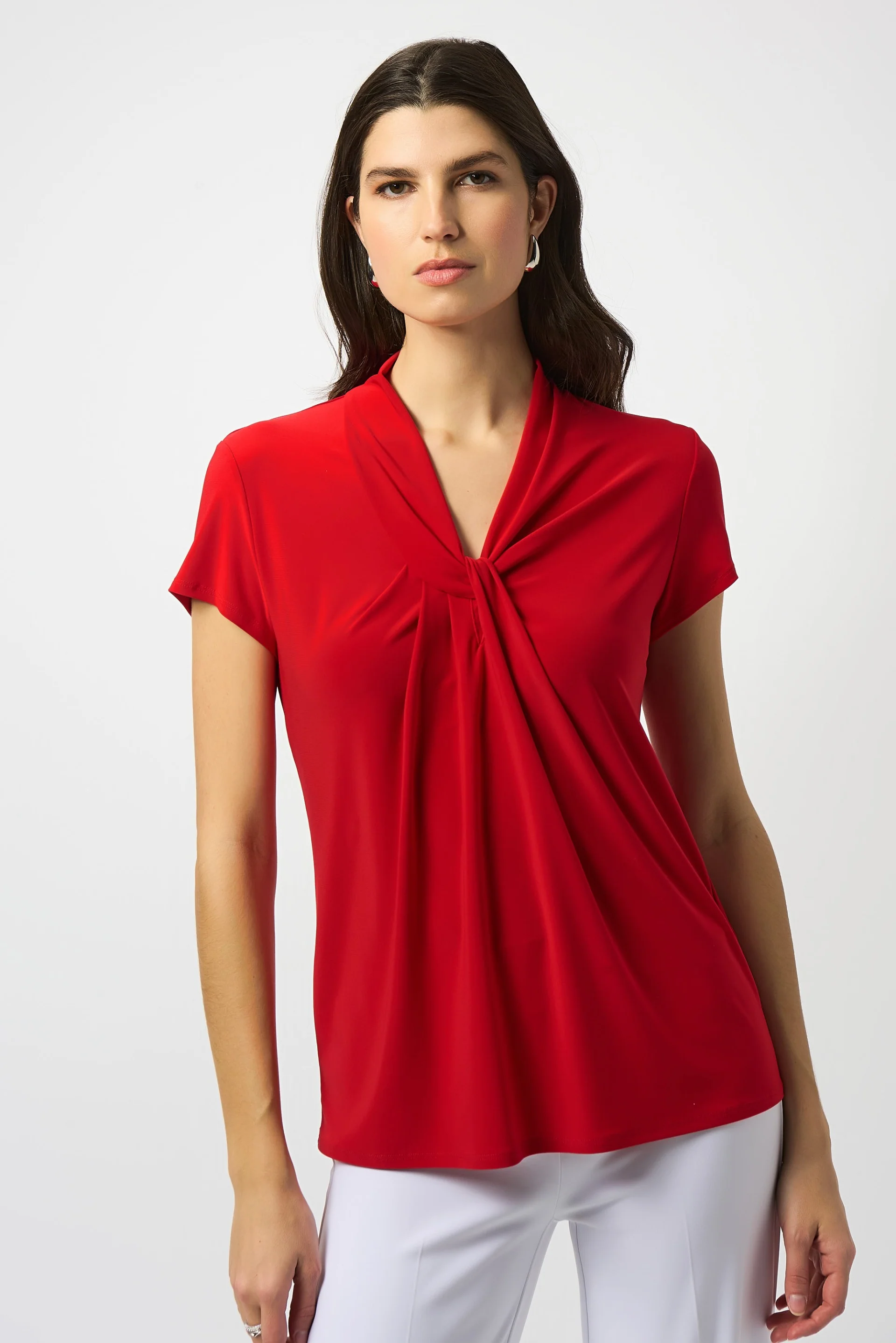 Joseph Ribkoff Draped Neckline Straight Top Style 251230 - Image 9