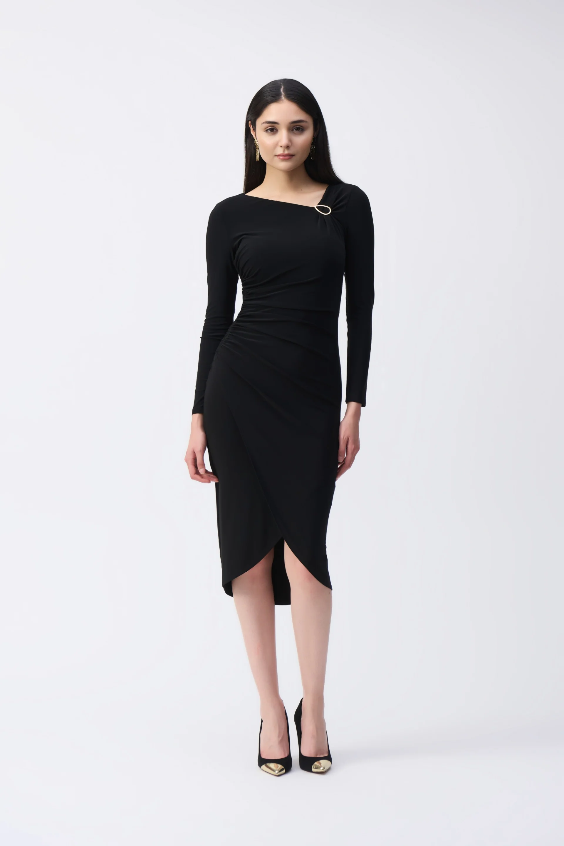 Joseph Ribkoff Draped Sheath Dress Style 243169