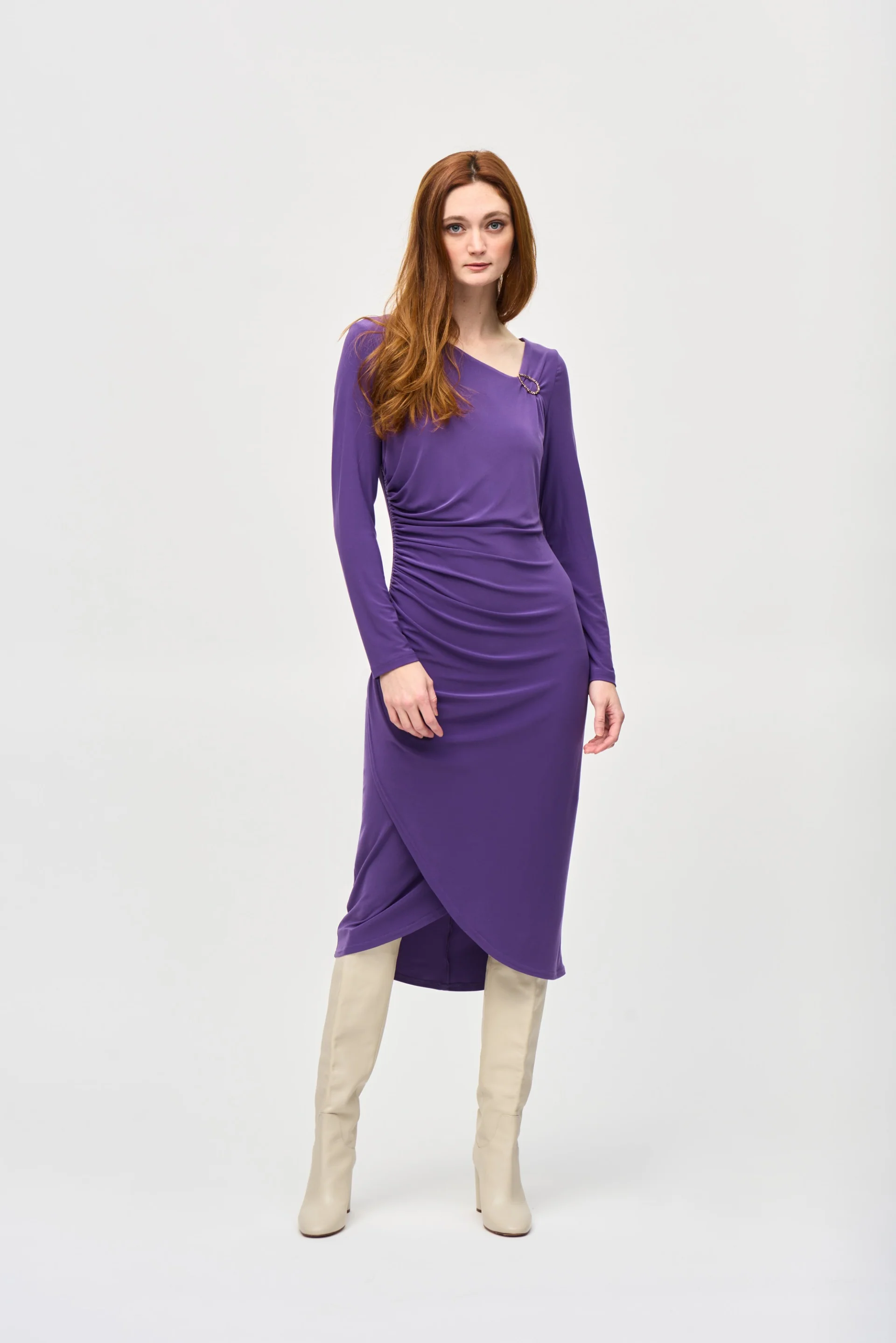 Joseph Ribkoff Draped Sheath Dress Style 243169 - Image 11
