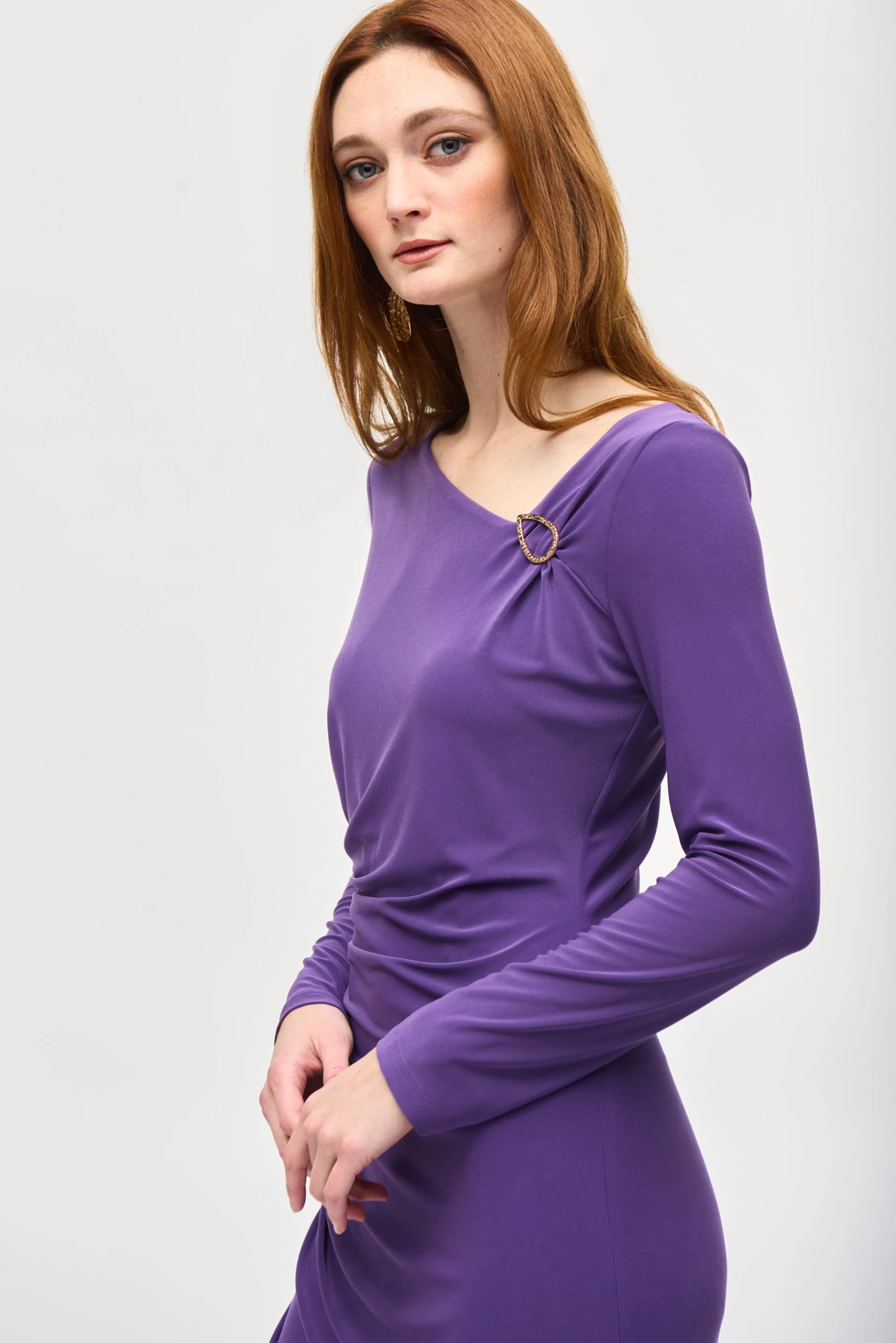 Joseph Ribkoff Draped Sheath Dress Style 243169 - Image 13