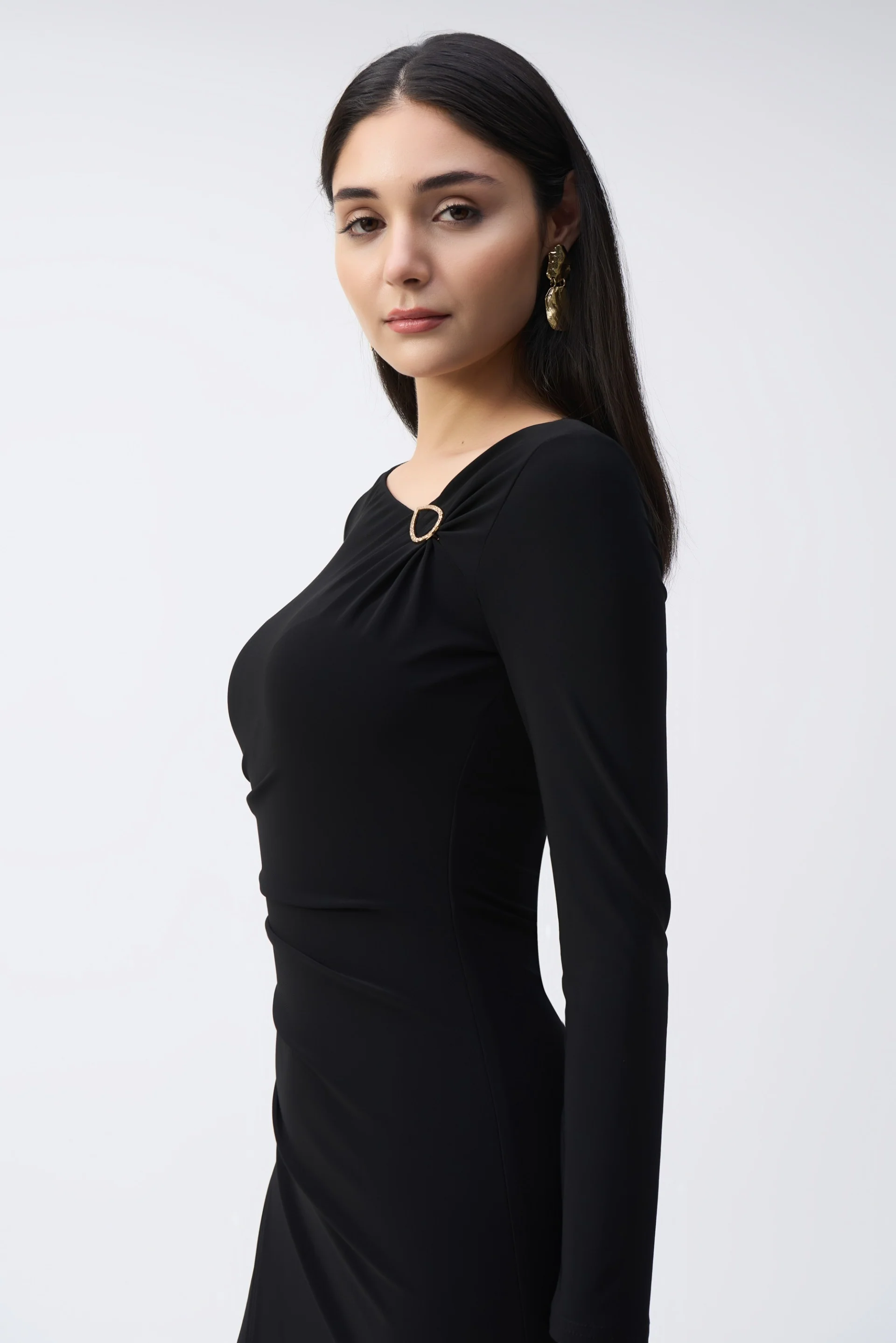 Joseph Ribkoff Draped Sheath Dress Style 243169 - Image 3