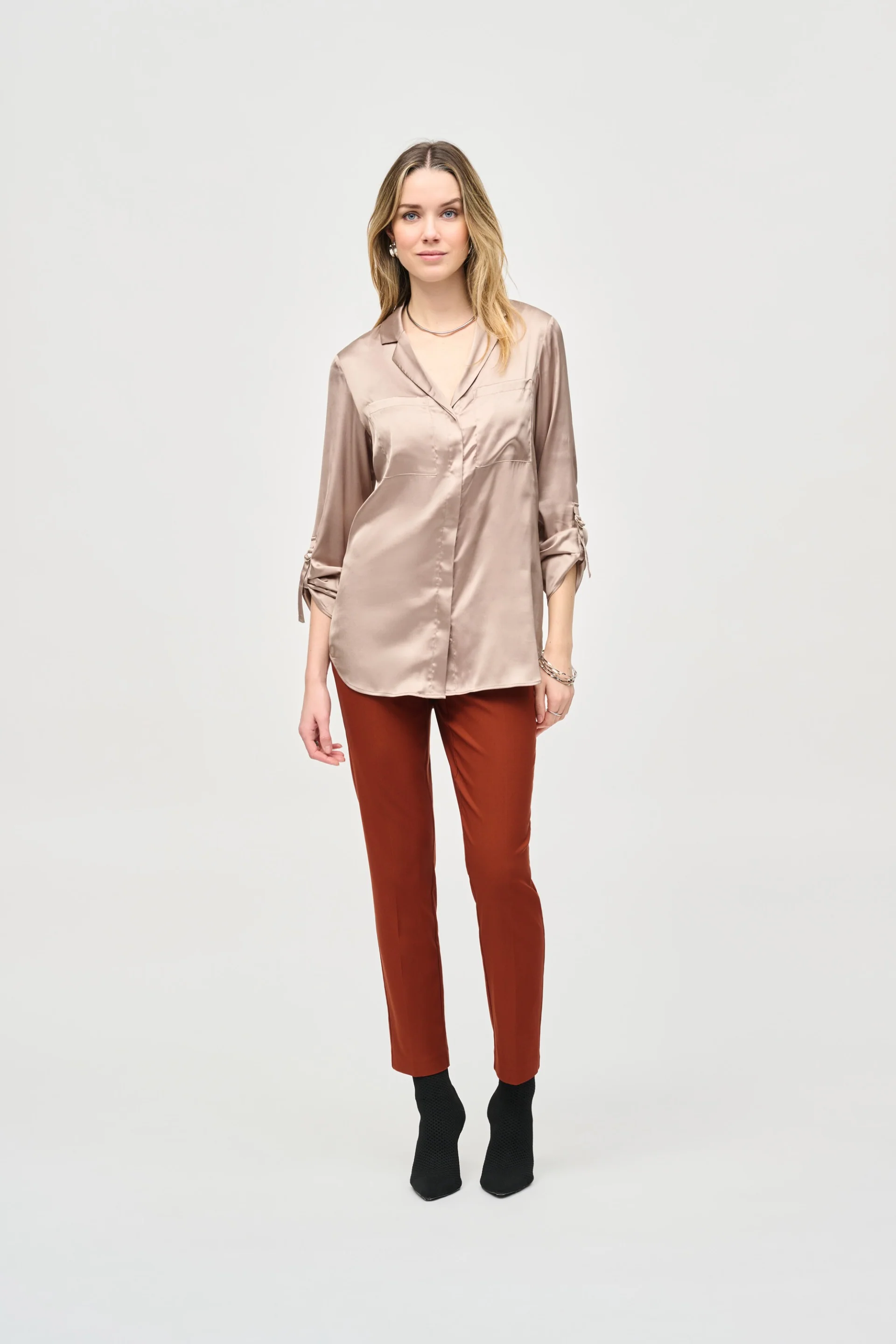 Joseph Ribkoff Dune Button-Down Blouse Style 243919 - Image 4
