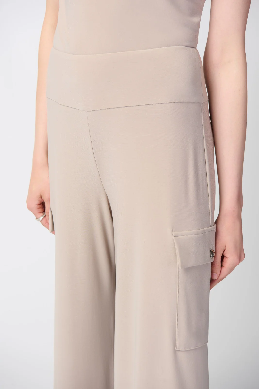 Joseph Ribkoff Dune Wide-Leg Cargo Pants Style 241011 - Image 3