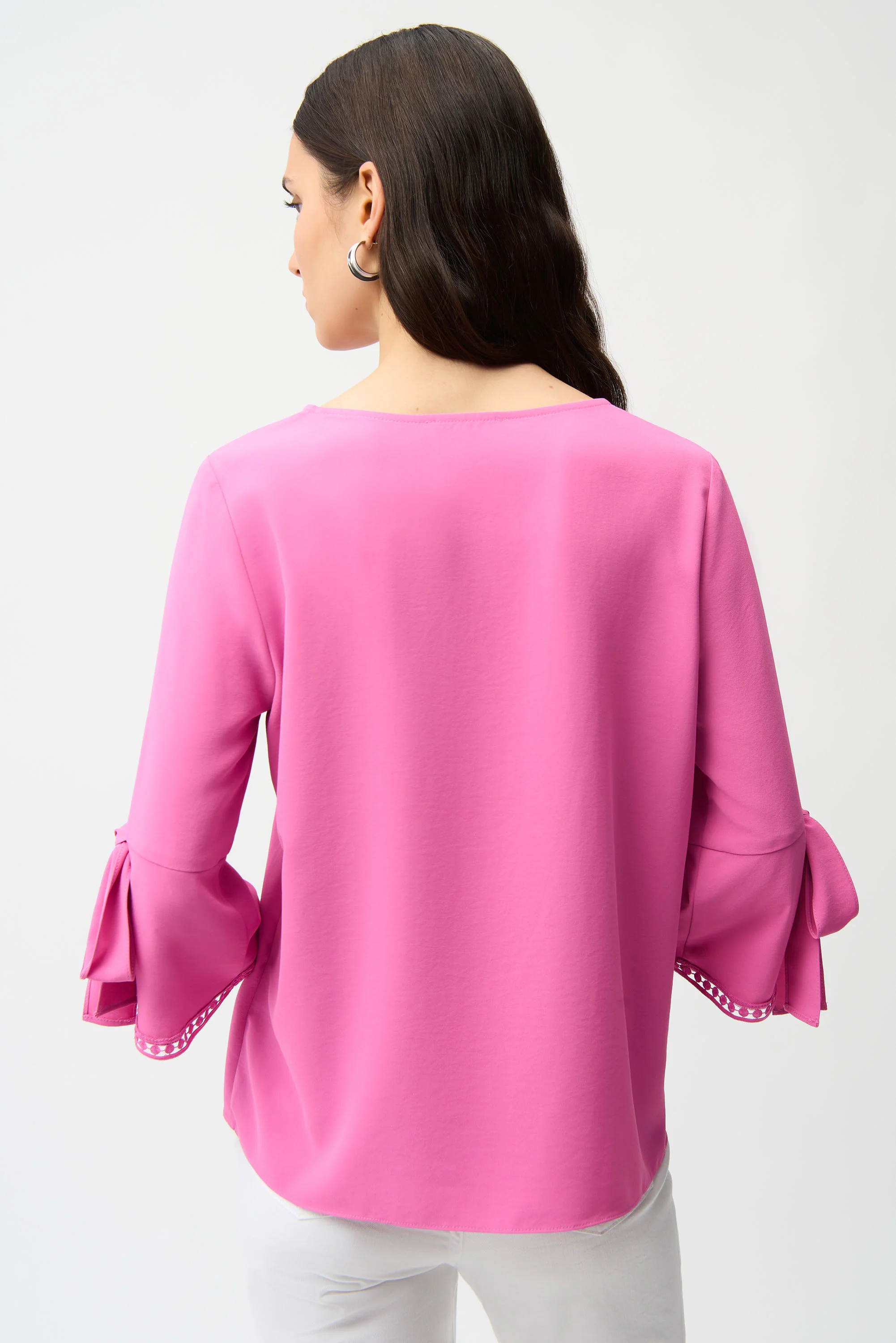 Joseph Ribkoff Eggshell Trapeze Top With Bell Sleeves Style 261070 - Image 4