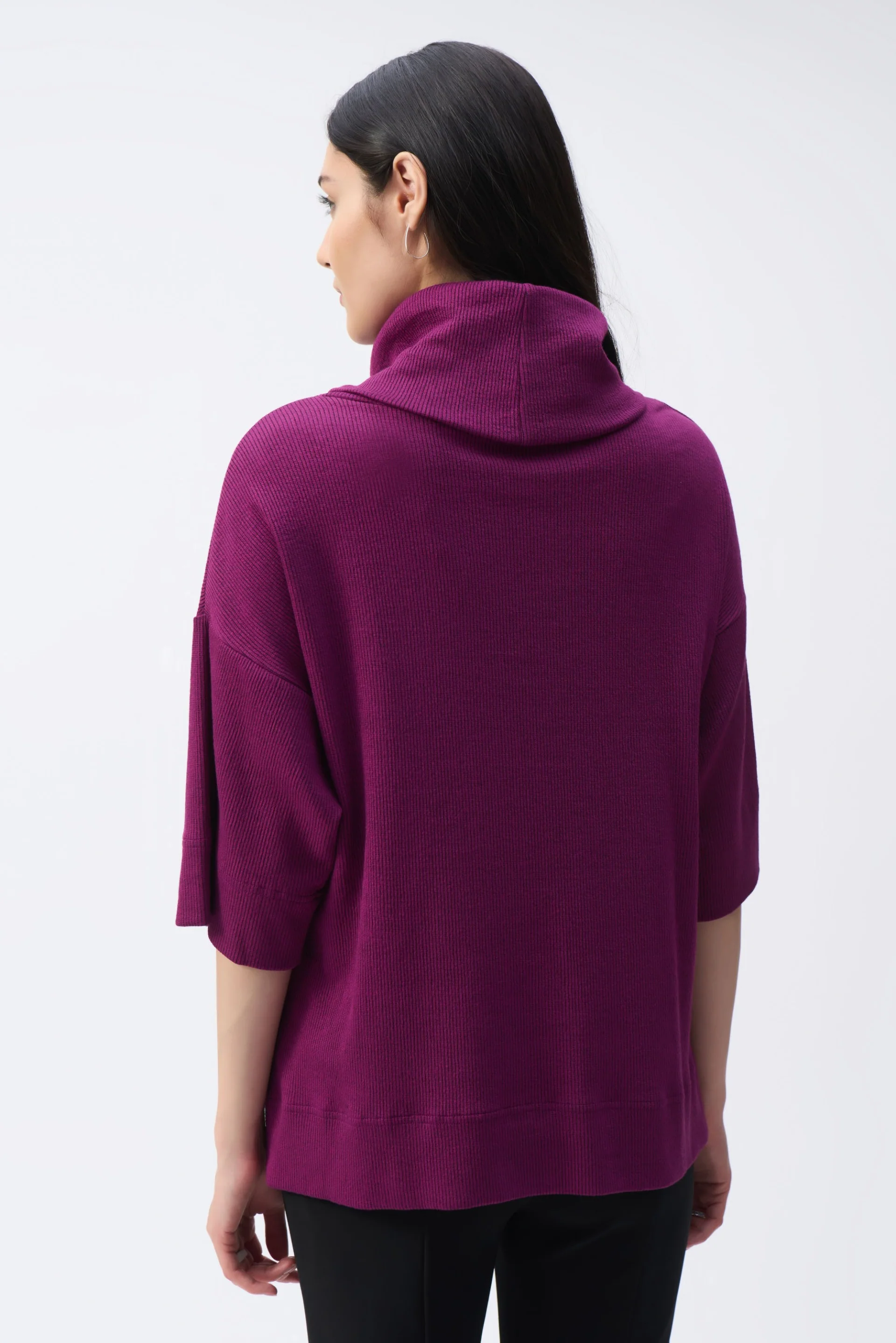 Joseph Ribkoff Empress/Black Long Boxy Top Style 243165 - Image 2