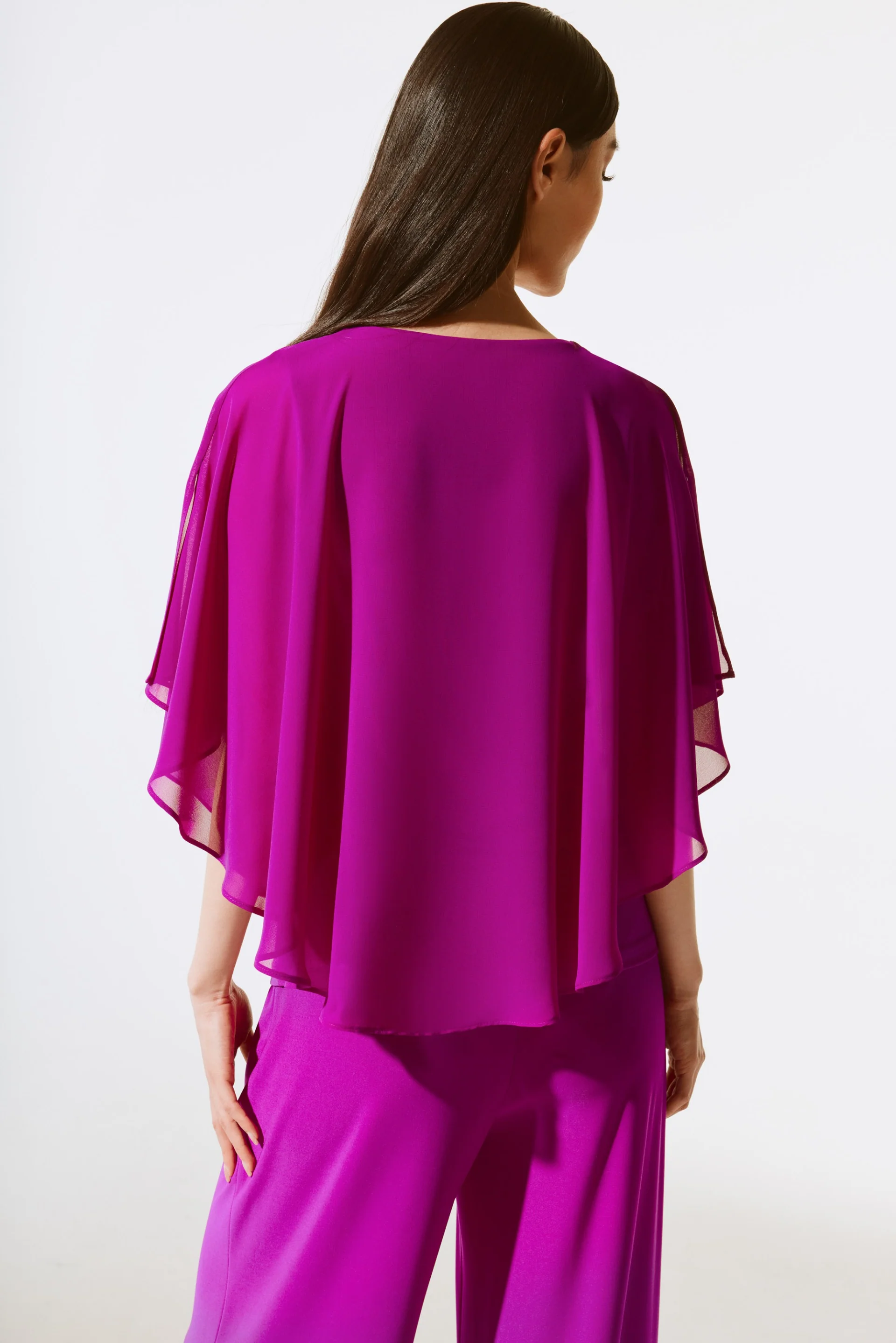 Joseph Ribkoff Empress Chiffon Poncho Top Style 243707 - Image 2