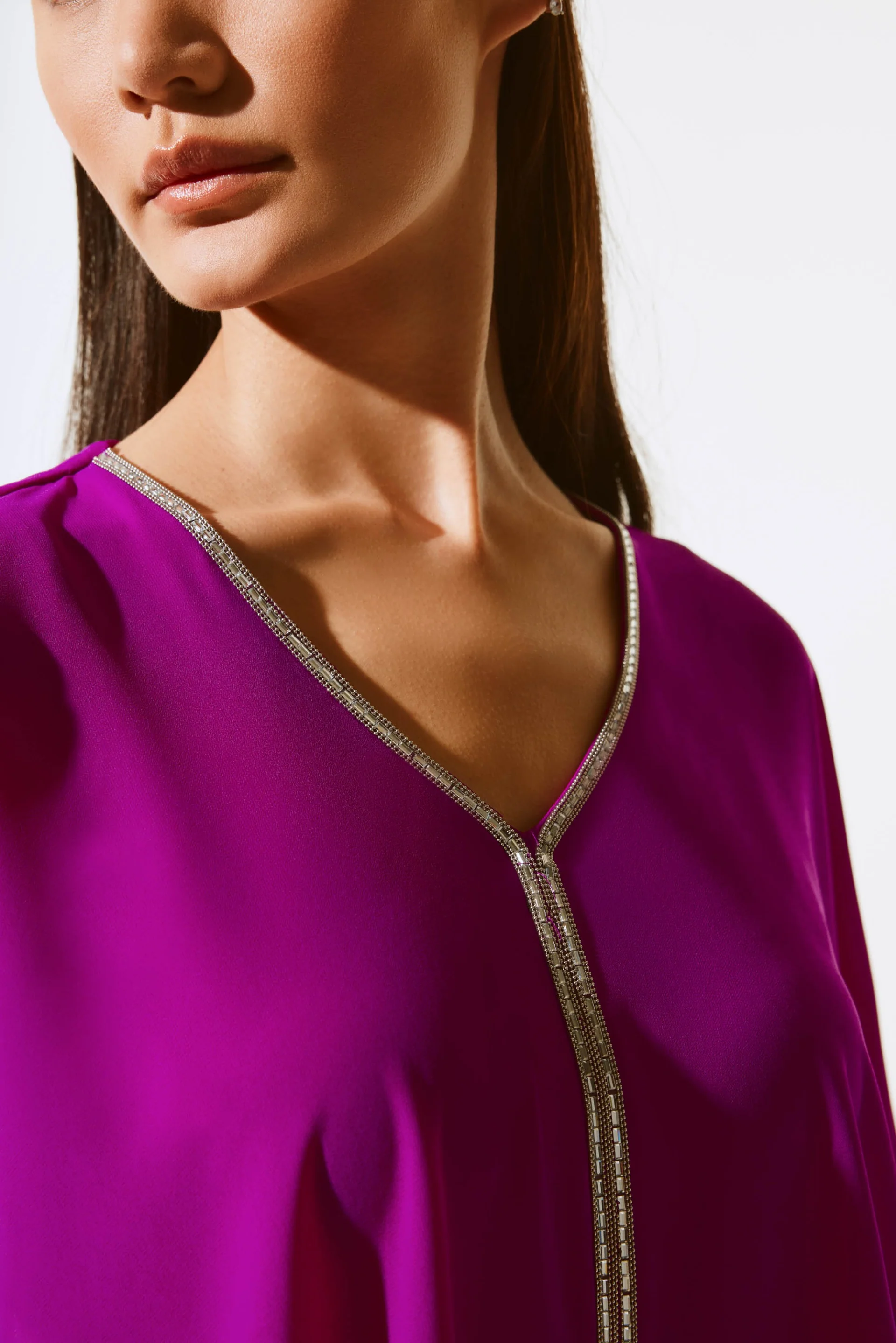 Joseph Ribkoff Empress Chiffon Poncho Top Style 243707 - Image 4