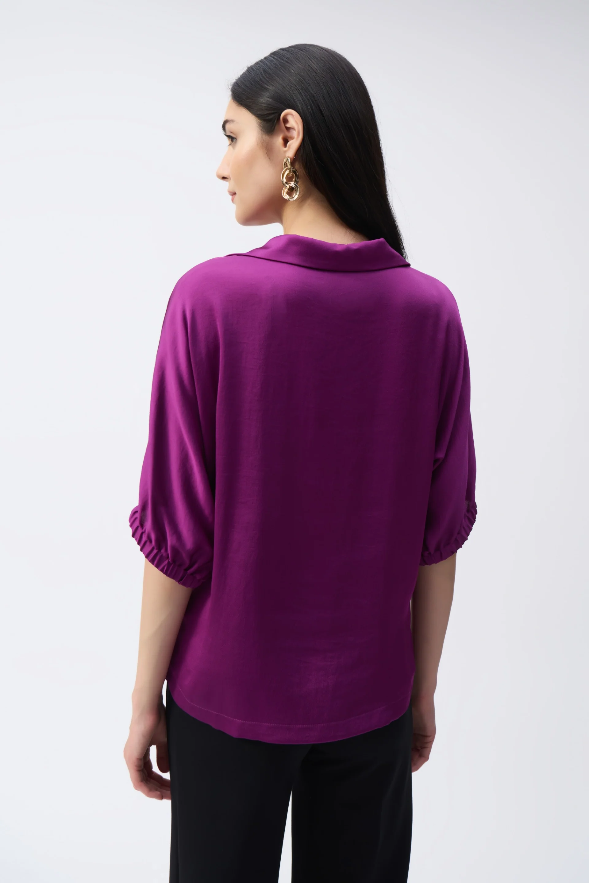 Joseph Ribkoff Empress Satin Boxy Top Style 243183 - Image 2