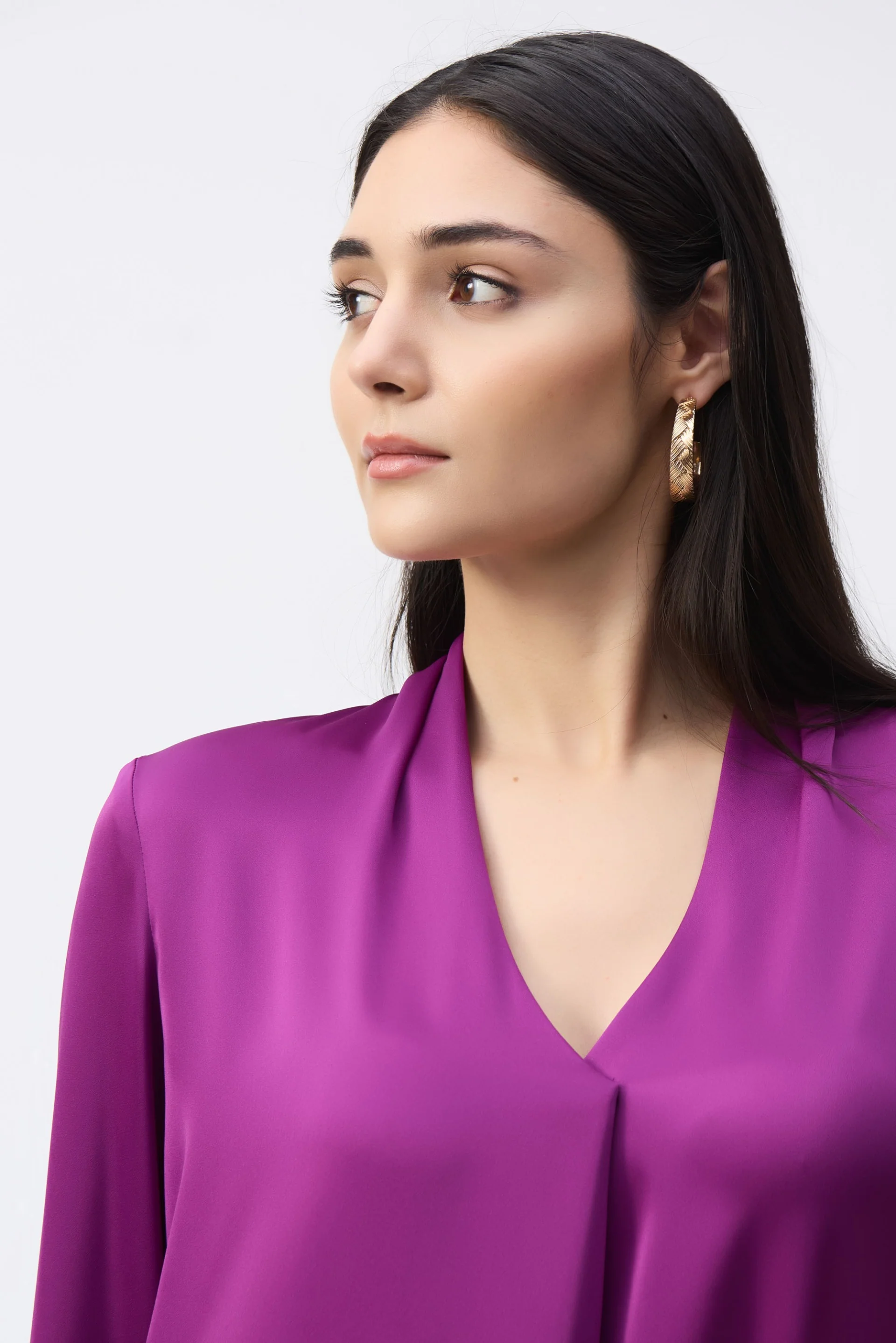 Joseph Ribkoff Empress Satin Straight Top Style 243057 - Image 3