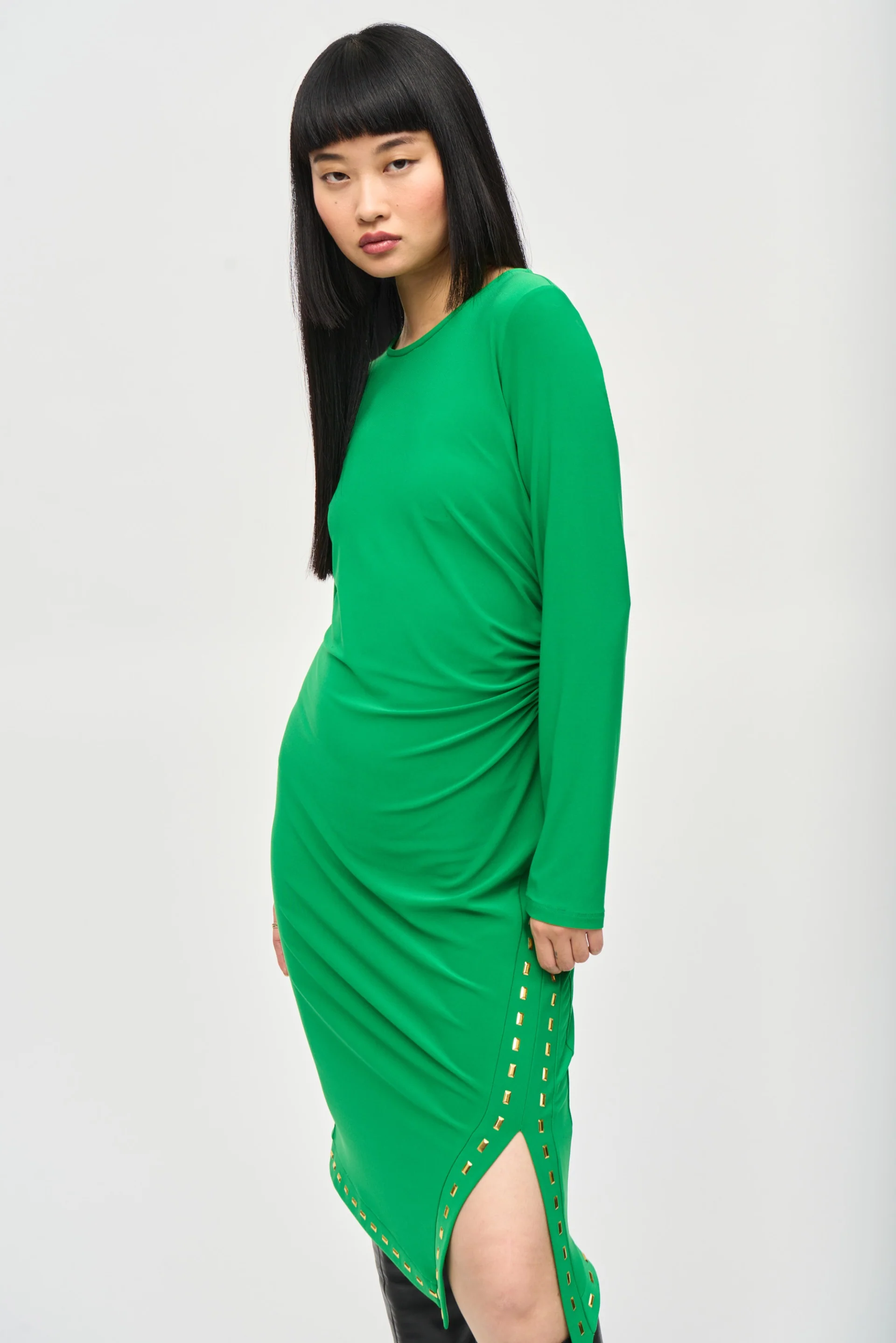 Joseph Ribkoff Envy Sheath Dress With Studded Hem Style 243267 - Image 2