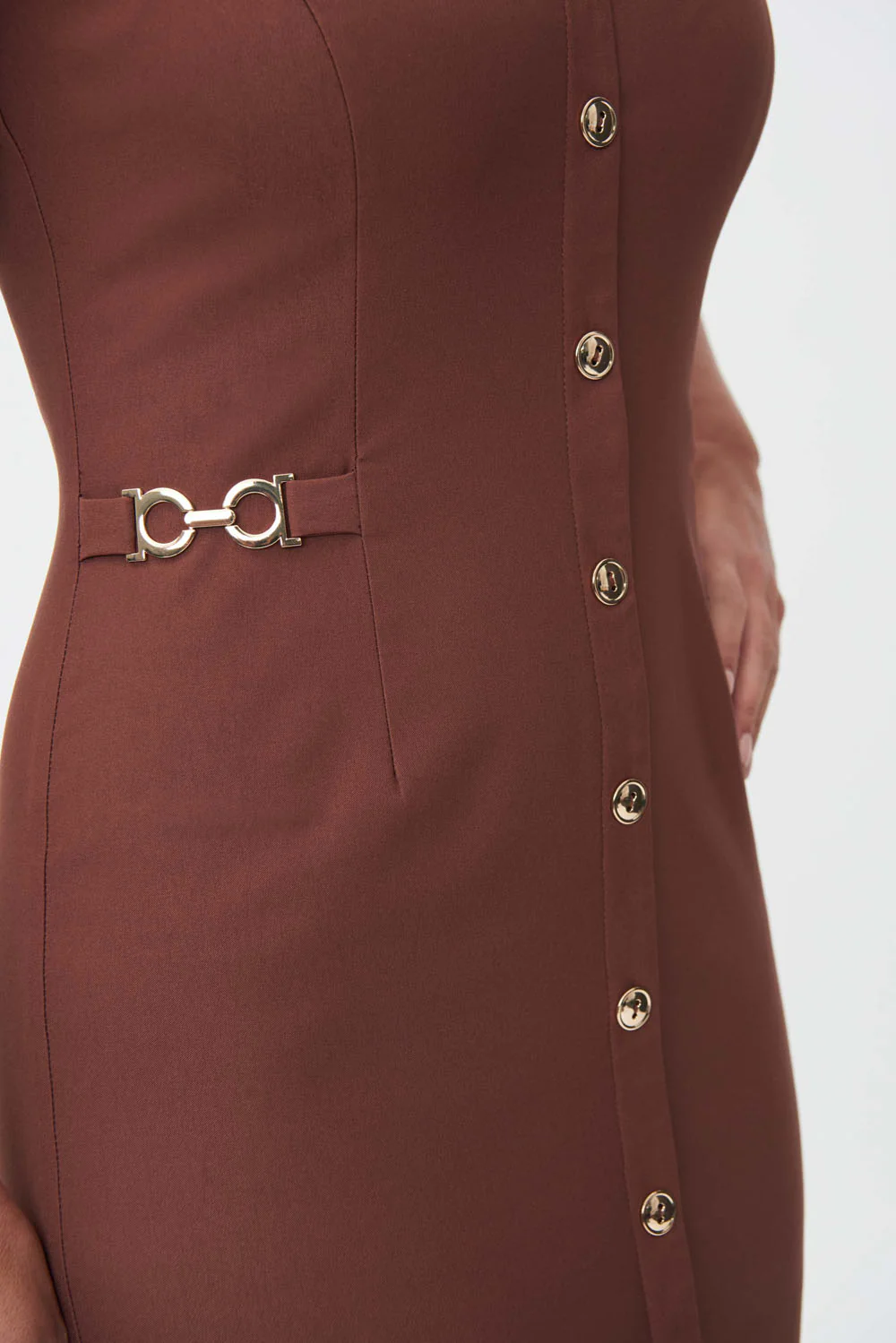 Joseph Ribkoff Espresso Sleeveless Dress Style 232055 - Image 3