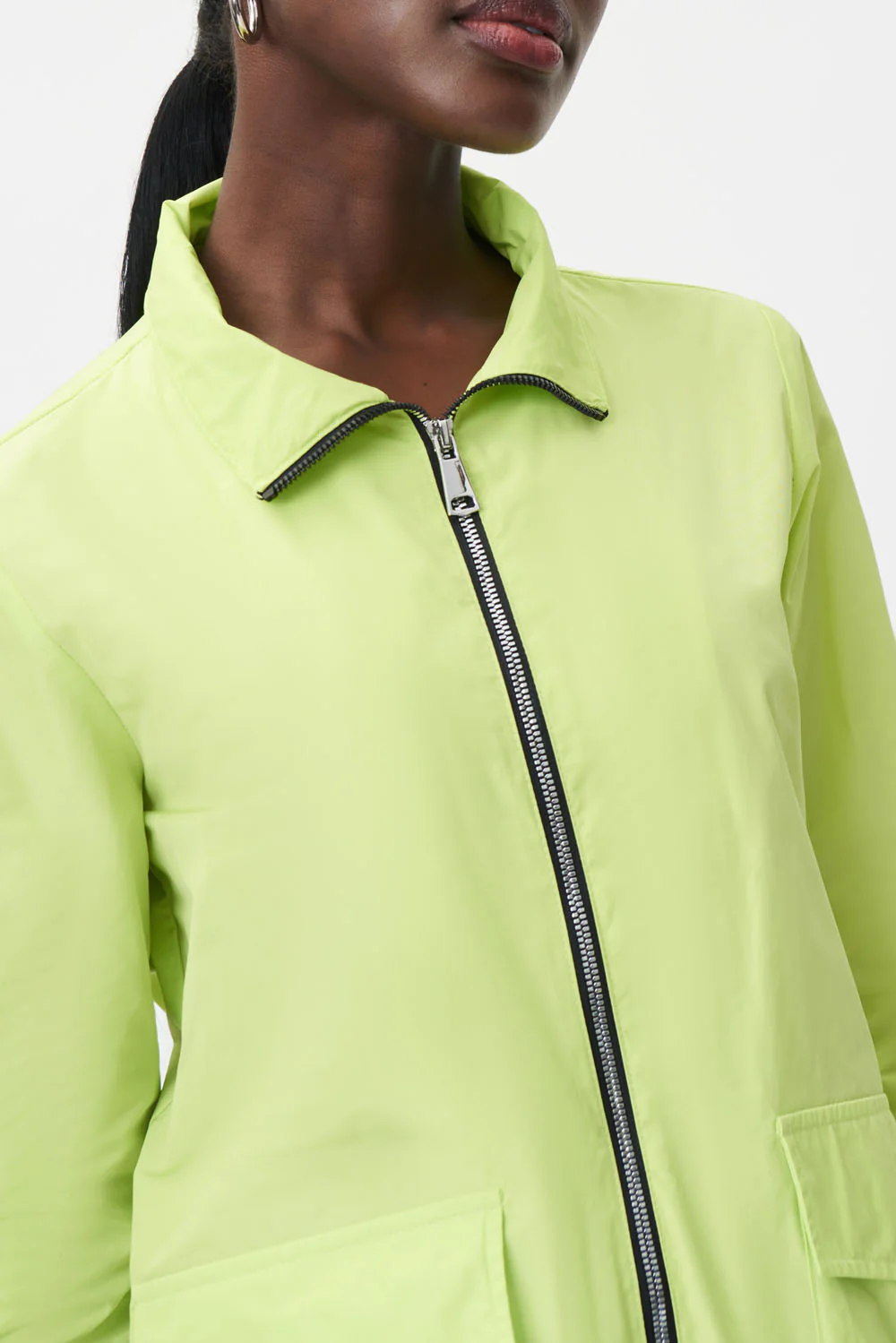 Joseph Ribkoff Exotic Lime Relaxed Fit Cargo Pocket Jacket Style 232009 - Image 2