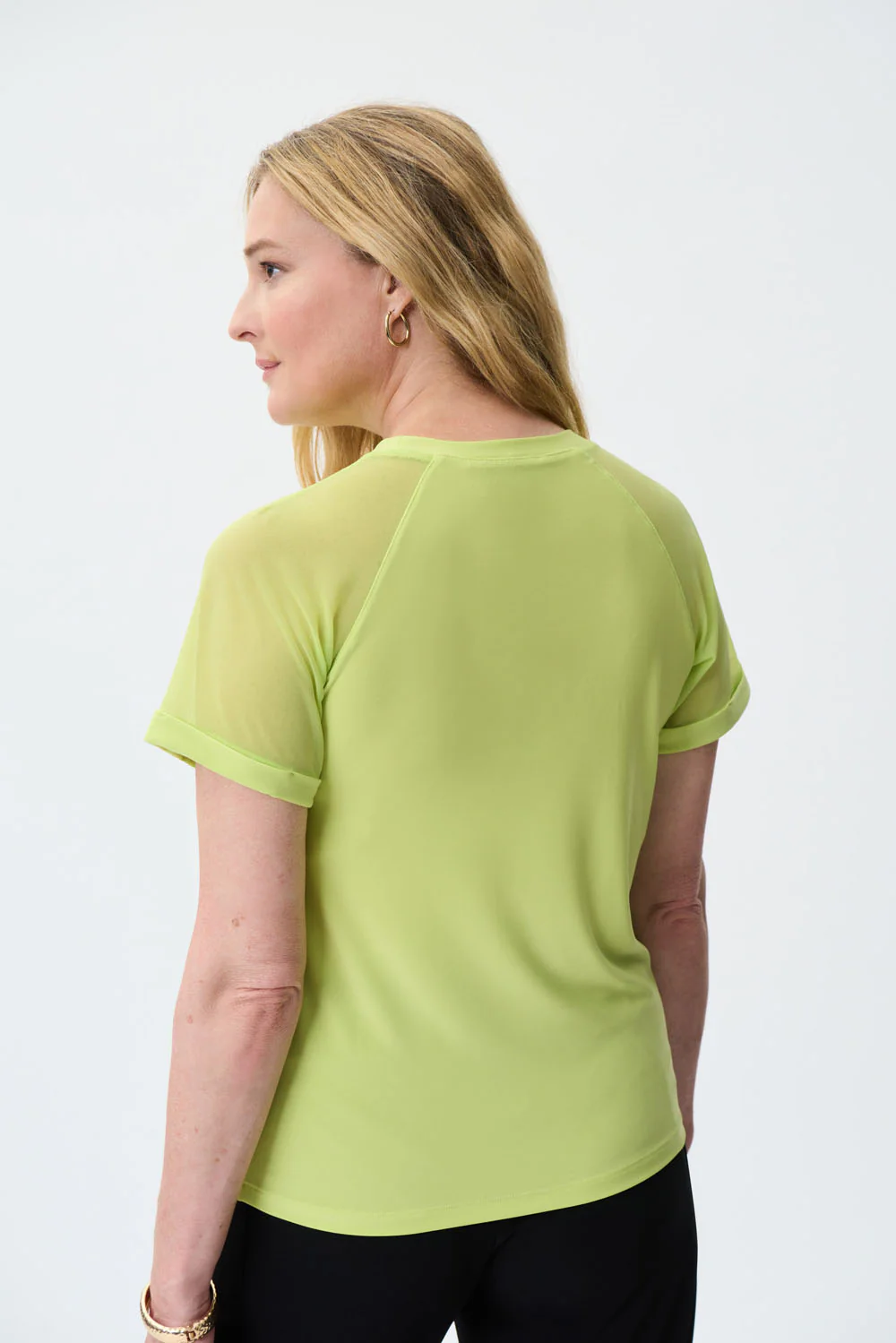 Joseph Ribkoff Exotic Lime Top Style 231235 - Image 3