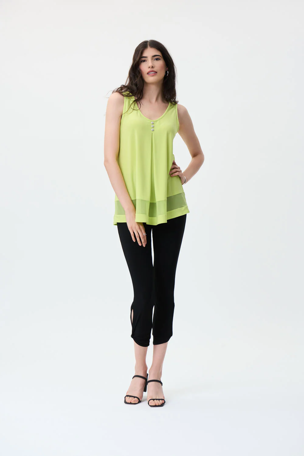 Joseph Ribkoff Exotic Lime Tunic Style 231125 - Image 4